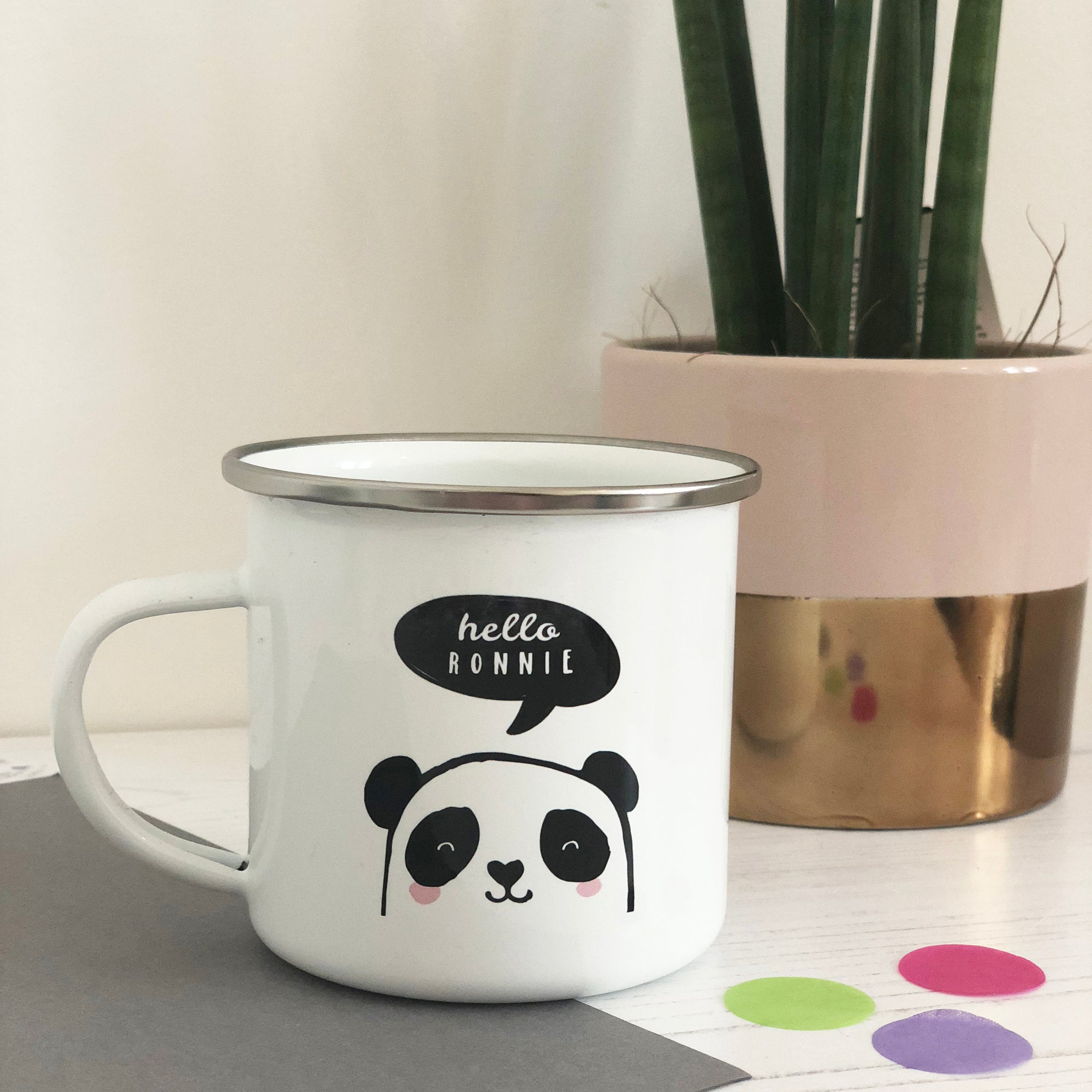 Hello Panda Coaster - Hendog Designs