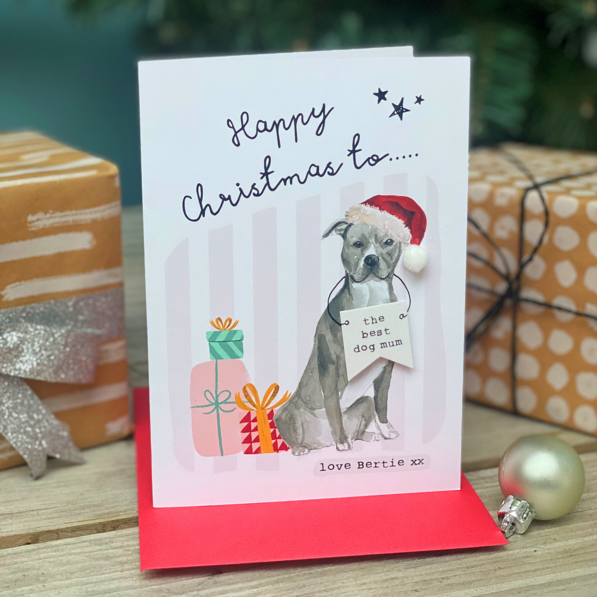 Happy Christmas from the dog card