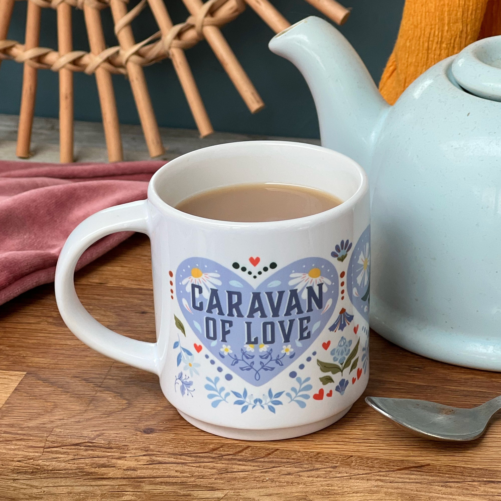 Caravan Of Love Folksy Heart Mugs