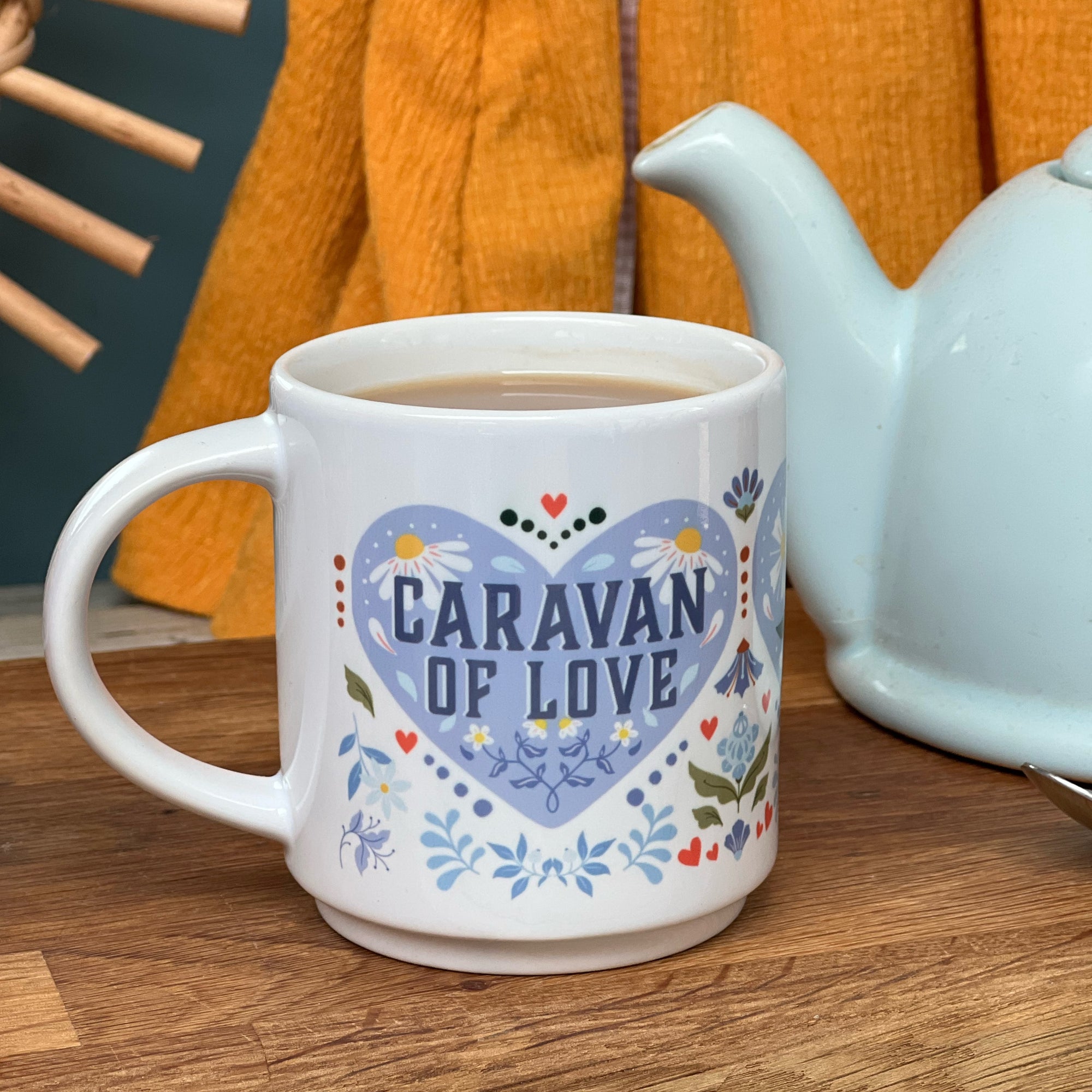 Caravan Of Love Folksy Heart Mugs