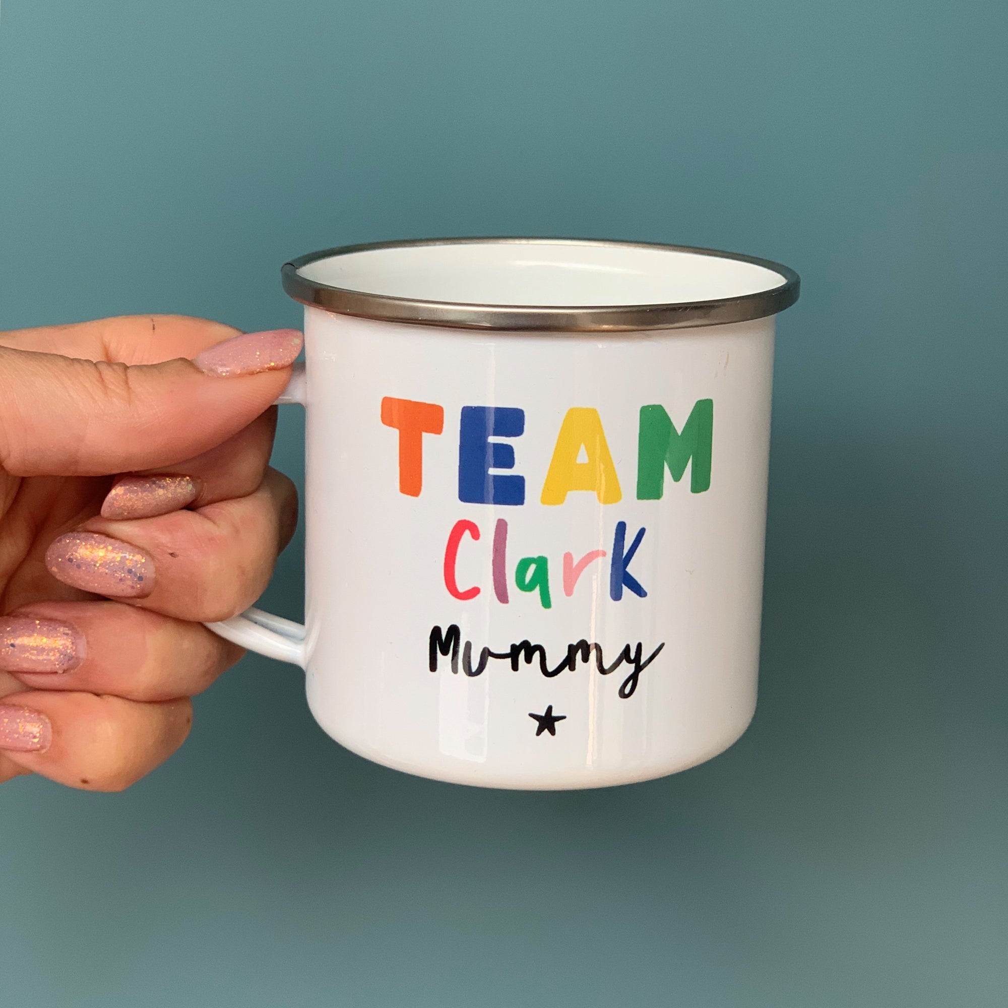 Your Team Personalised Rainbow Mug Set - Hendog Designs