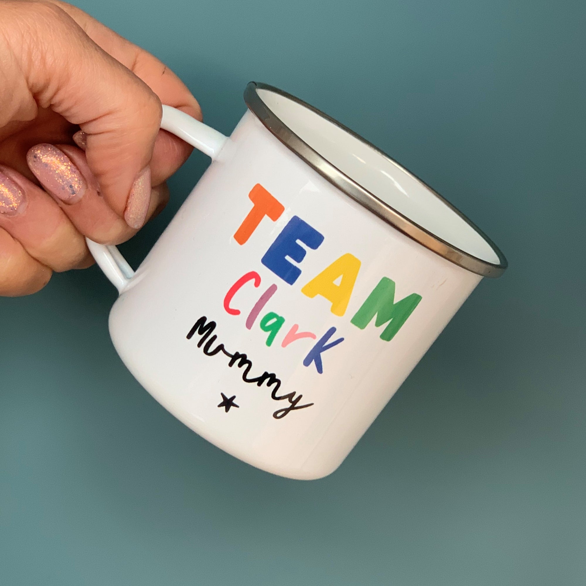 Your Team Personalised Rainbow Mug Set - Hendog Designs