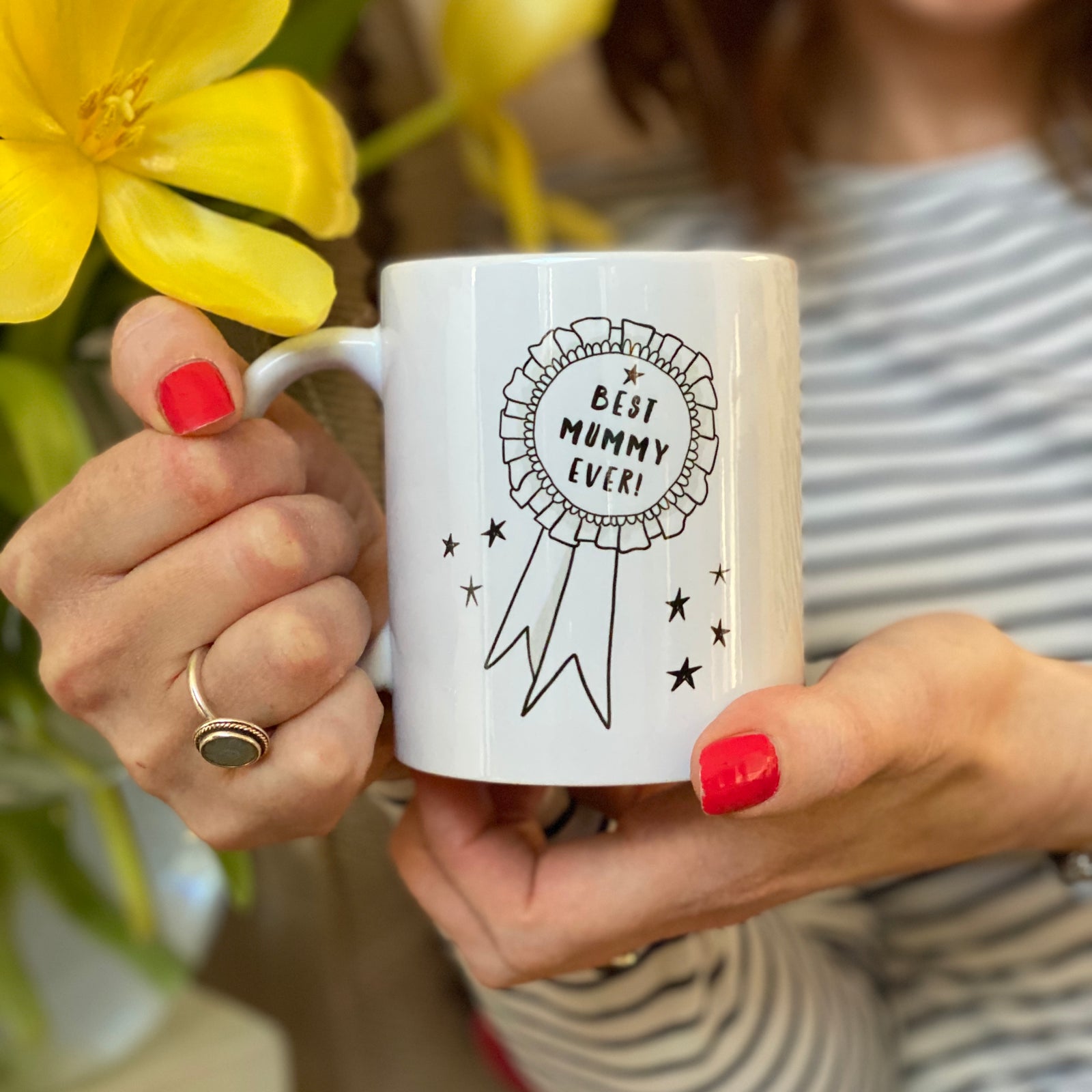 Mummy And Me Mug Set With Rosette Design