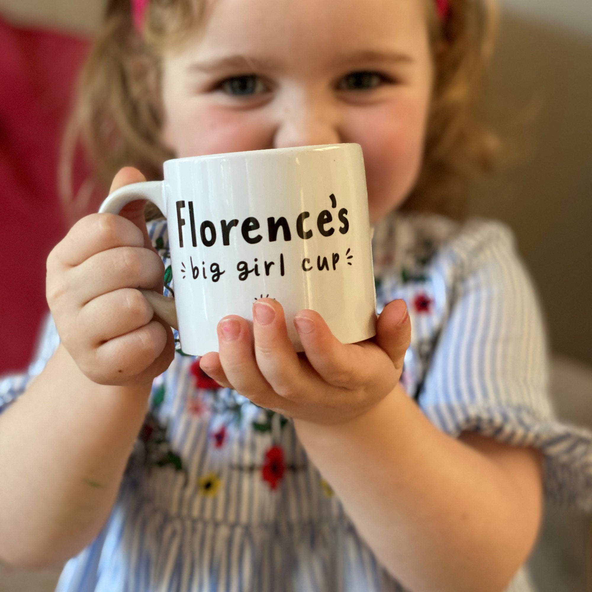 Kids Small China Mug With 'Big Girl/Boy Cup' Design