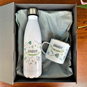 Fishing Thermal Water Bottle And Enamel Mug Set