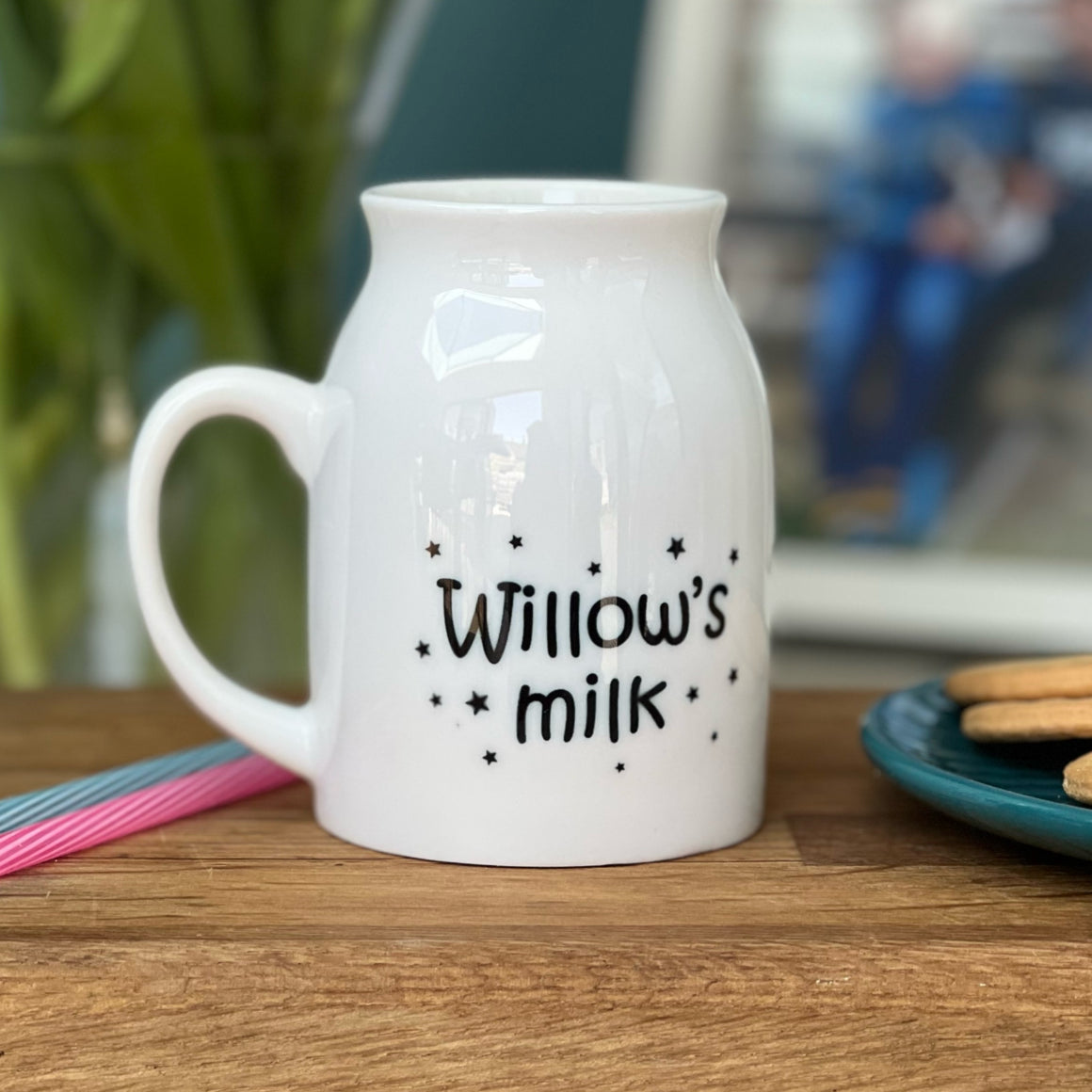 Monochrome Kids Font Bone China Milk Mug