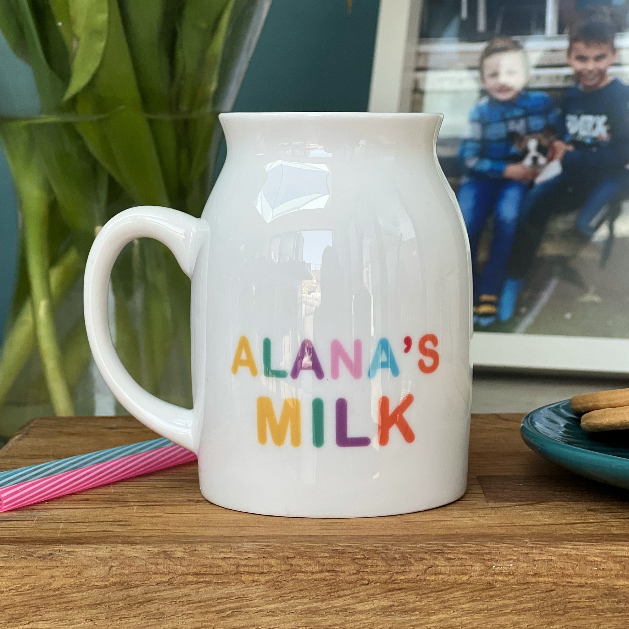 Luxury Colourful Personalised Bone China Milk Mug