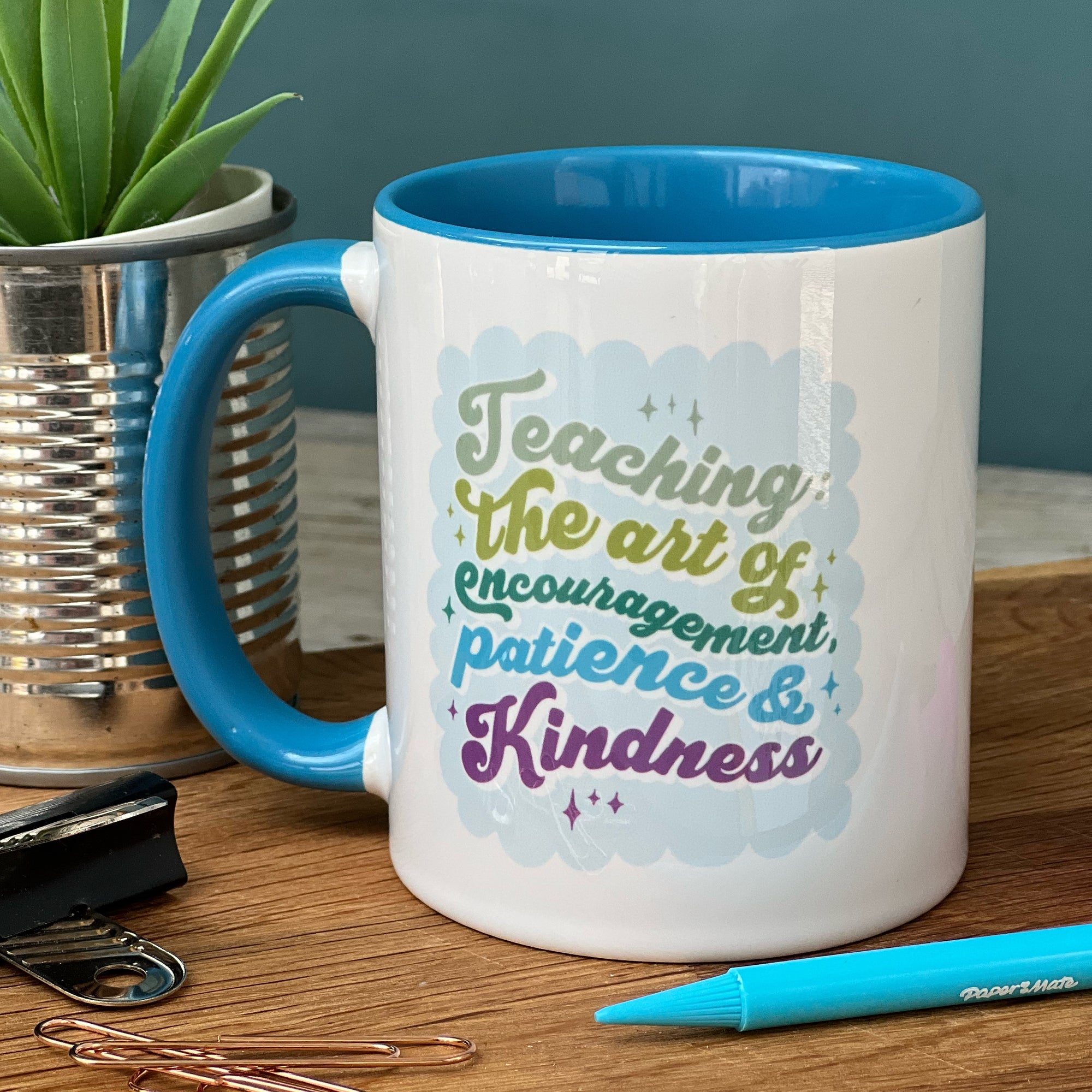 Teacher China Mug - Typography Design, The Art of Encouragement