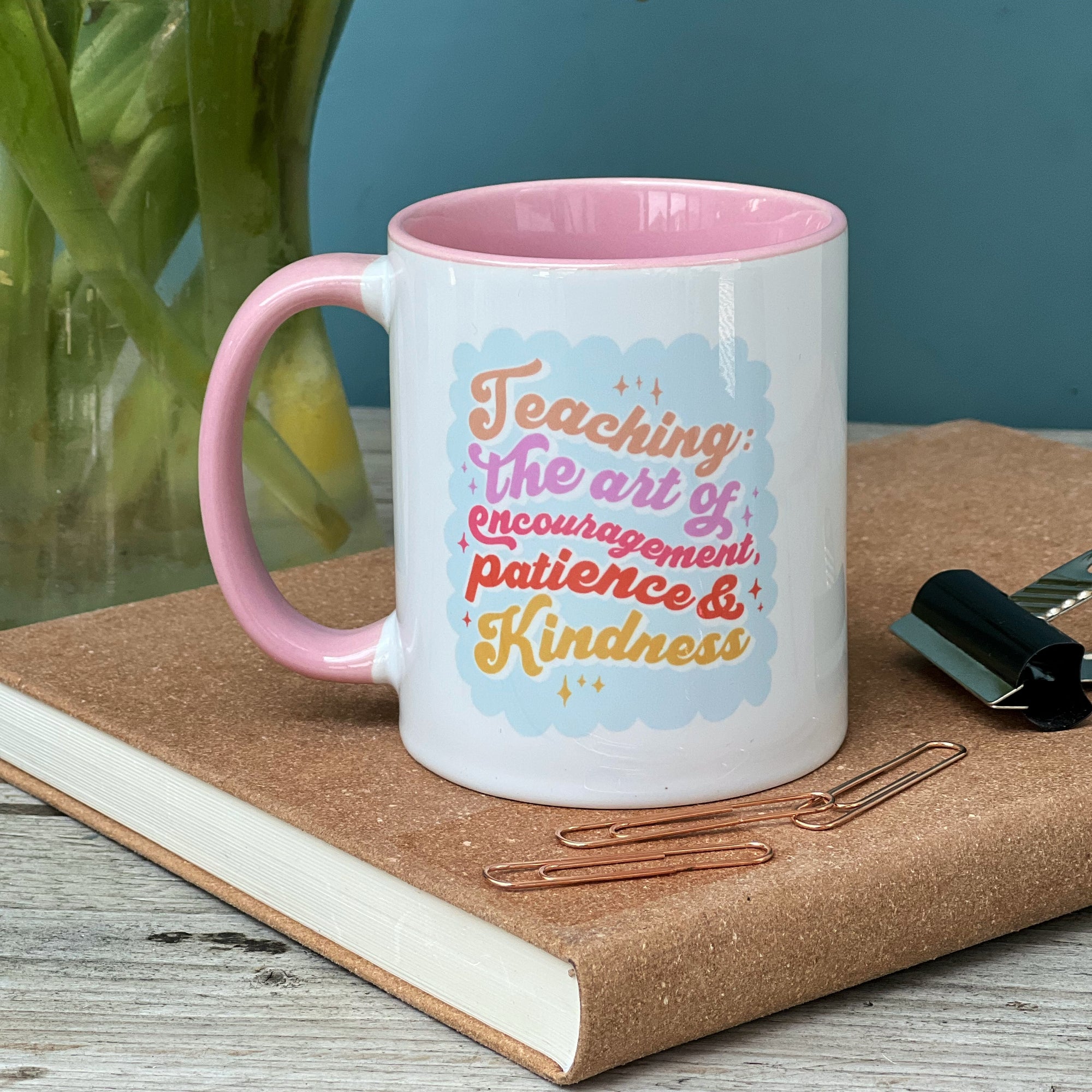 Teacher China Mug - Typography Design, The Art of Encouragement