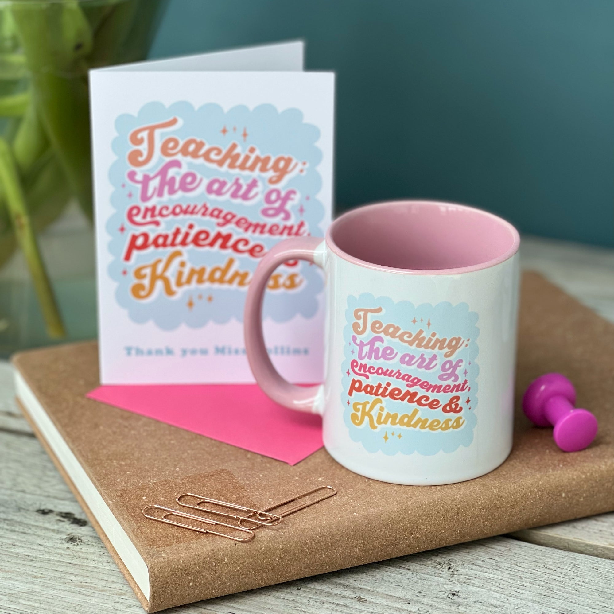 Teacher China Mug - Typography Design, The Art of Encouragement