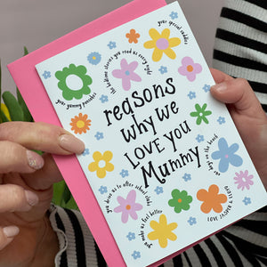 Reasons Why We/I Love You Mummy/Mum/Grandma Card
