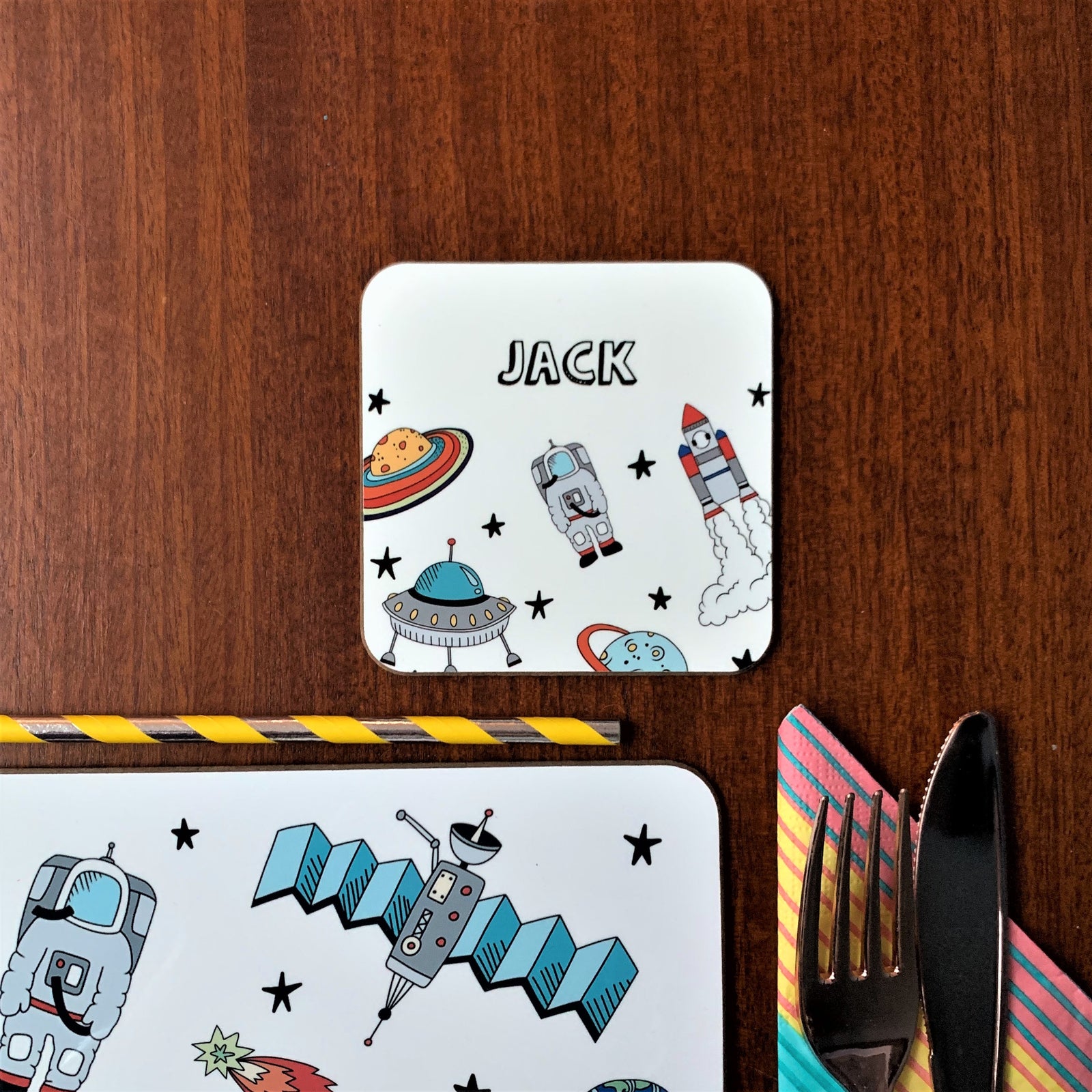 Space Theme Coaster - Hendog Designs