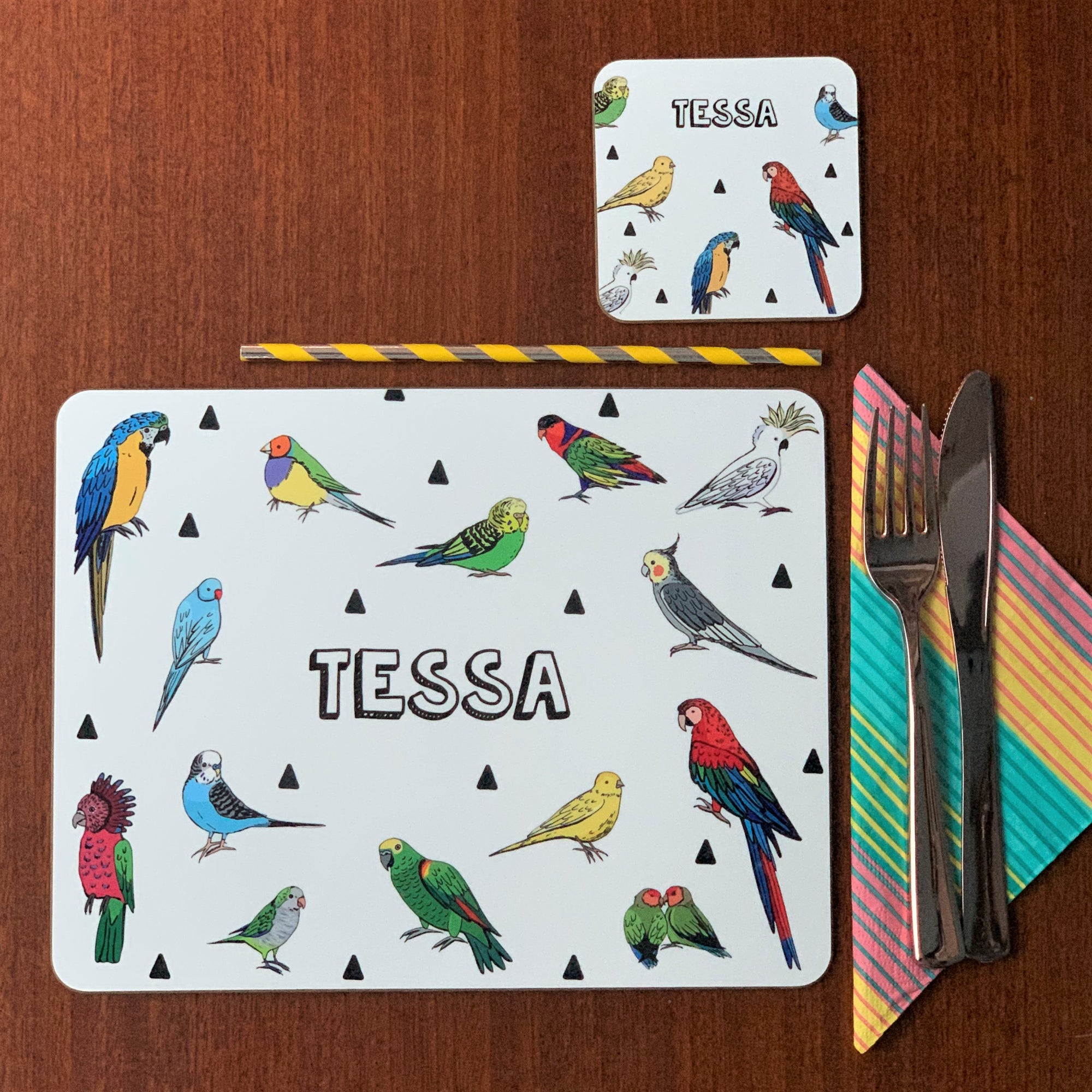 Parrot and Tropical Birds Coaster