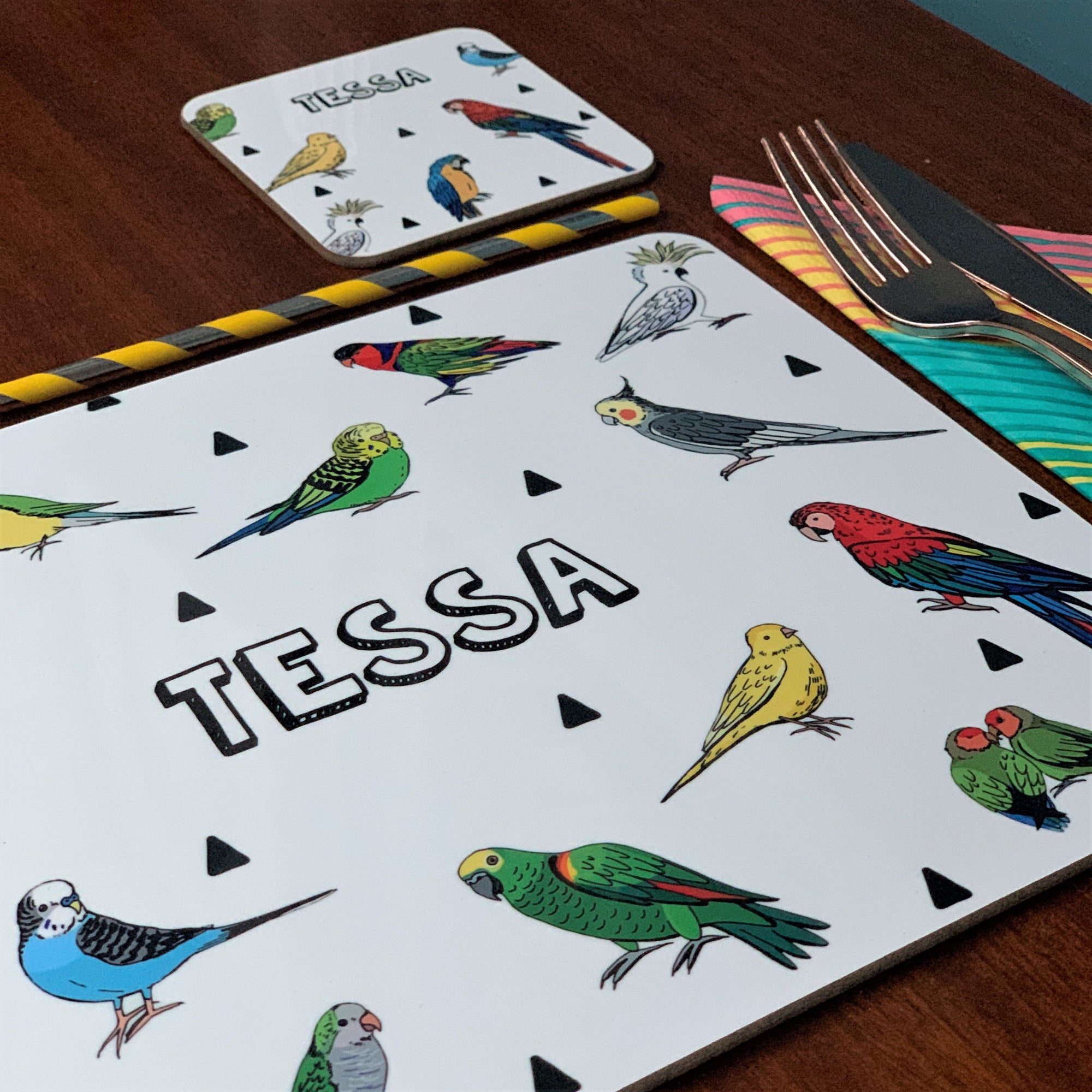 Parrots and Tropical Birds Placemat