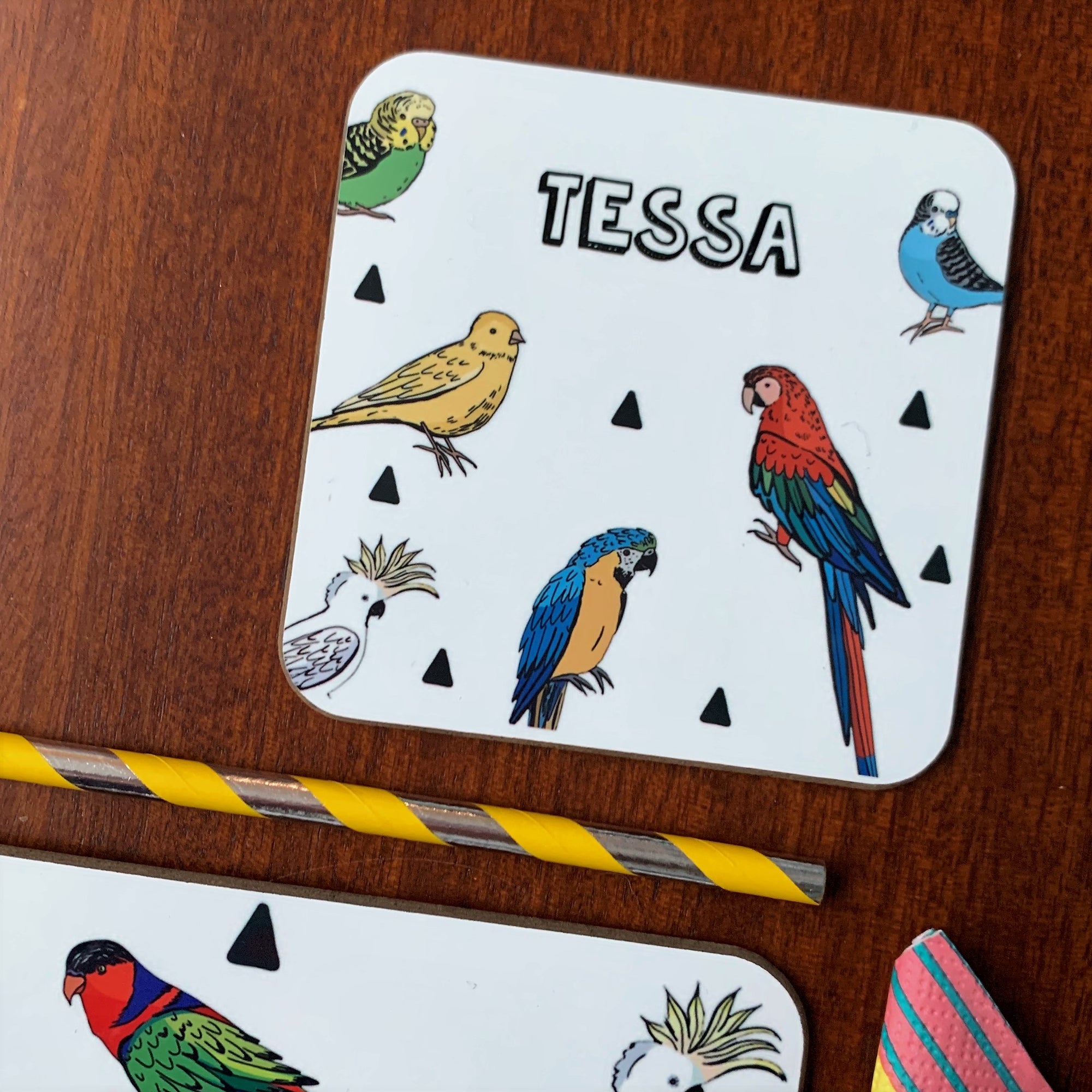 Parrot and Tropical Birds Coaster