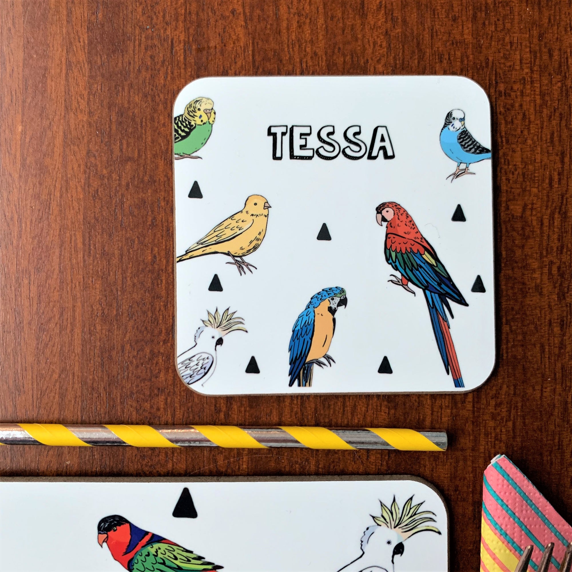 Parrot and Tropical Birds Coaster