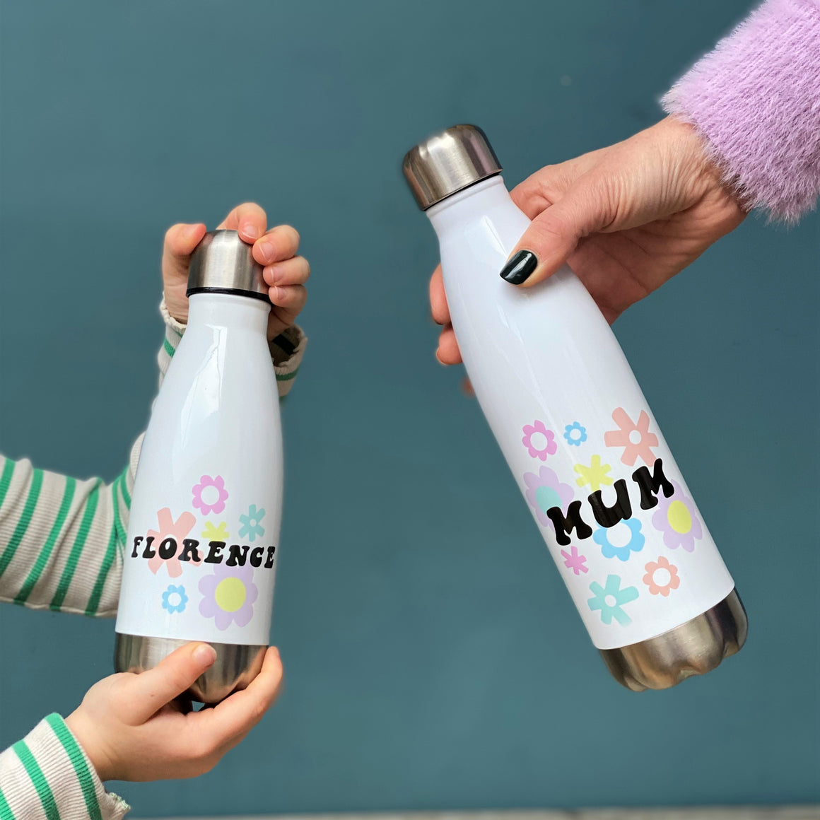 'Mummy And Me' Floral Thermal Water Bottle's Set