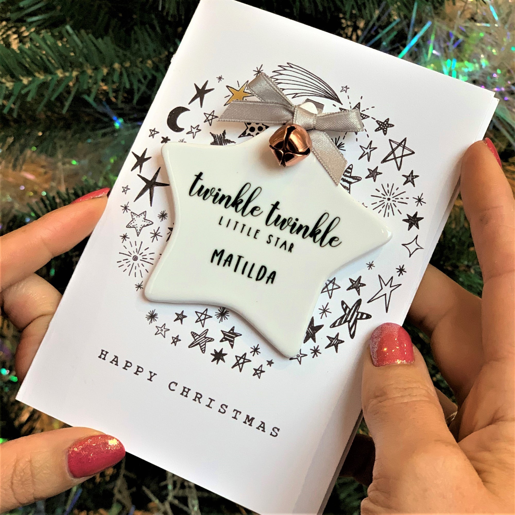 Twinkle Twinkle Little Star Card And Star Decoration