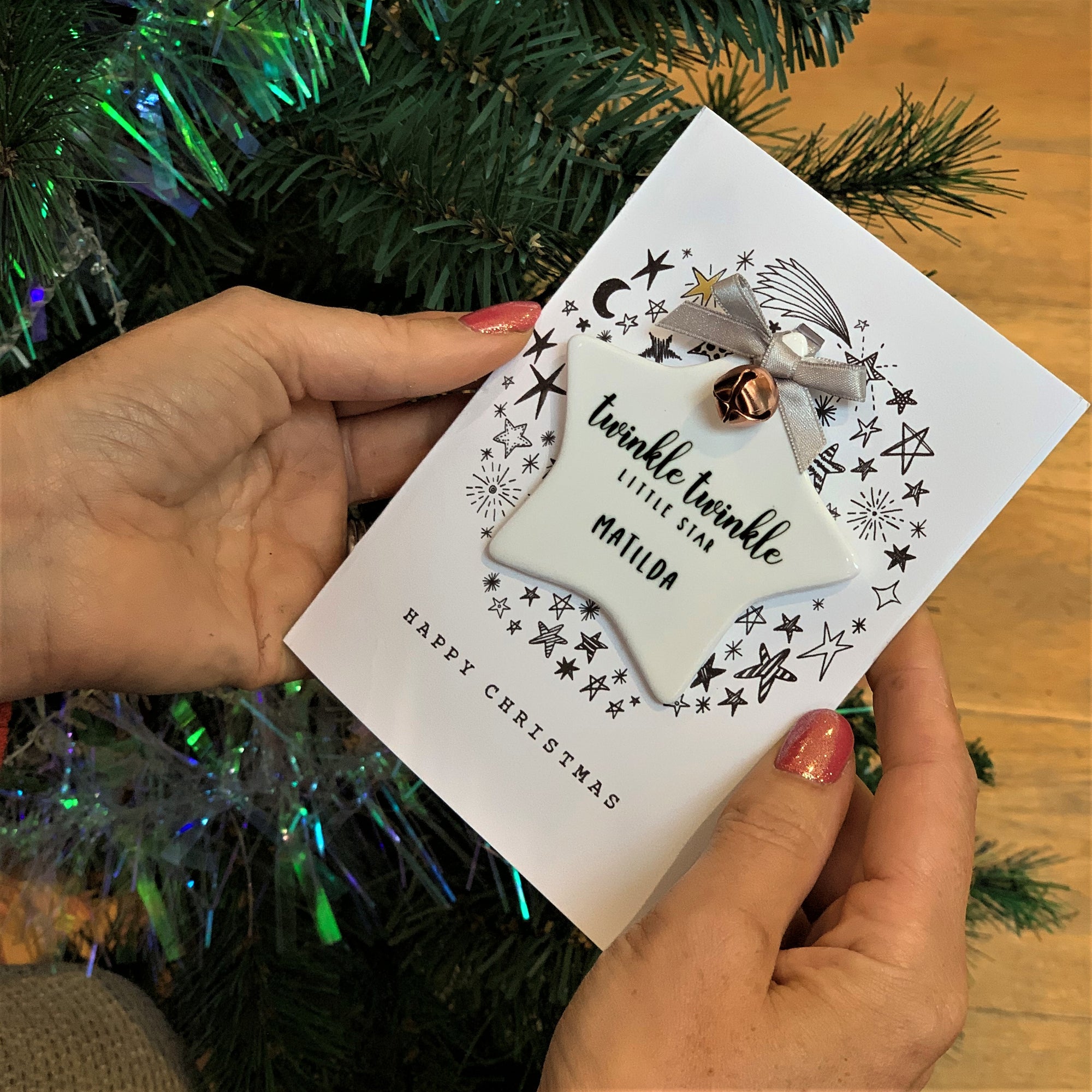 Twinkle Twinkle Little Star Card And Star Decoration