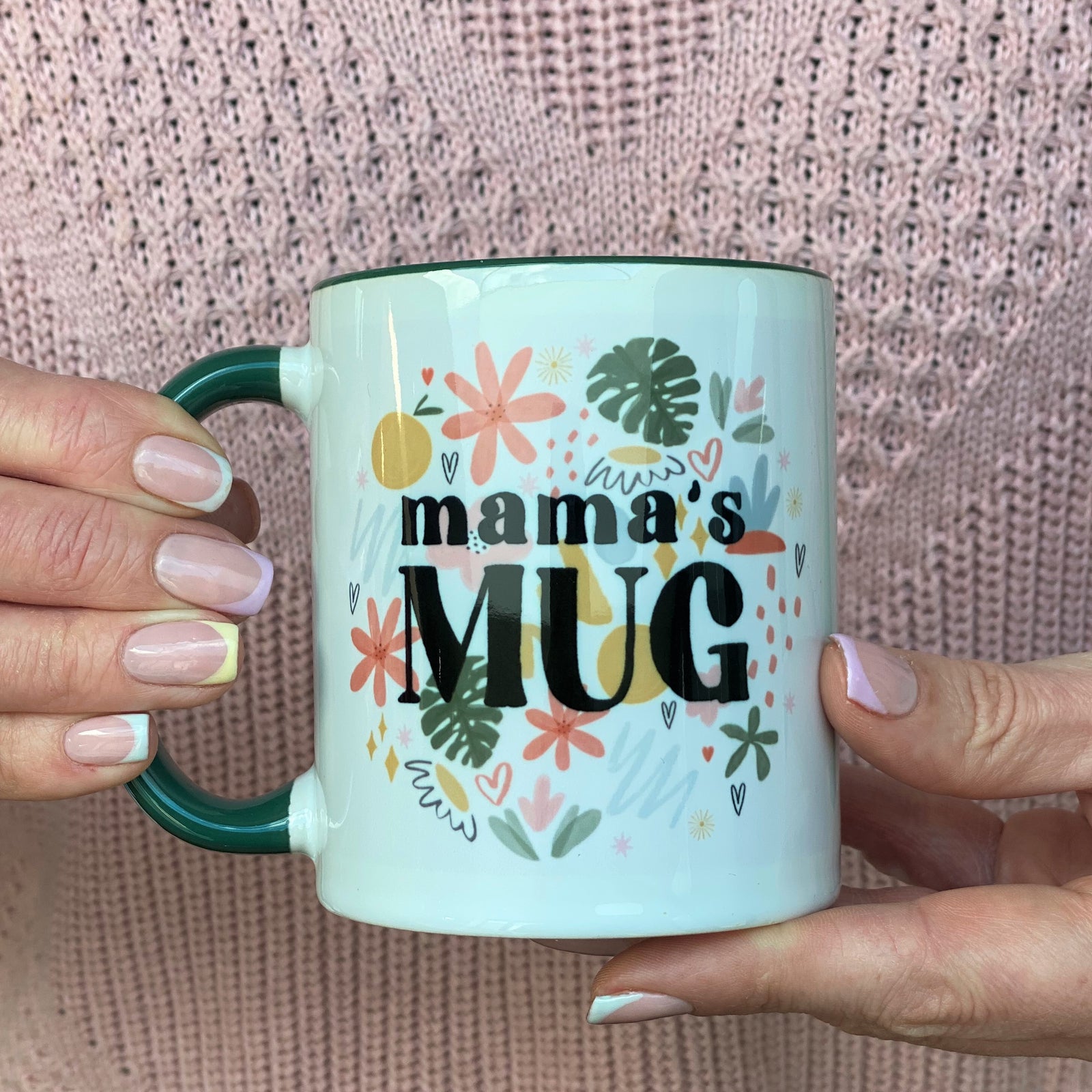 Mama's Mug Floral  Earthy Tones