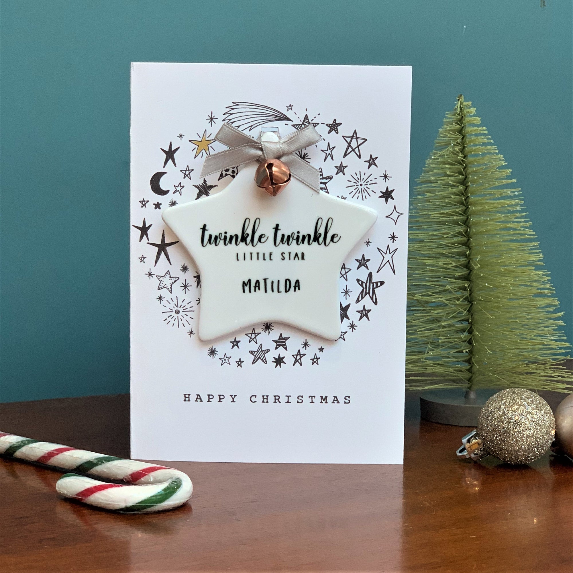 Twinkle Twinkle Little Star Card And Star Decoration