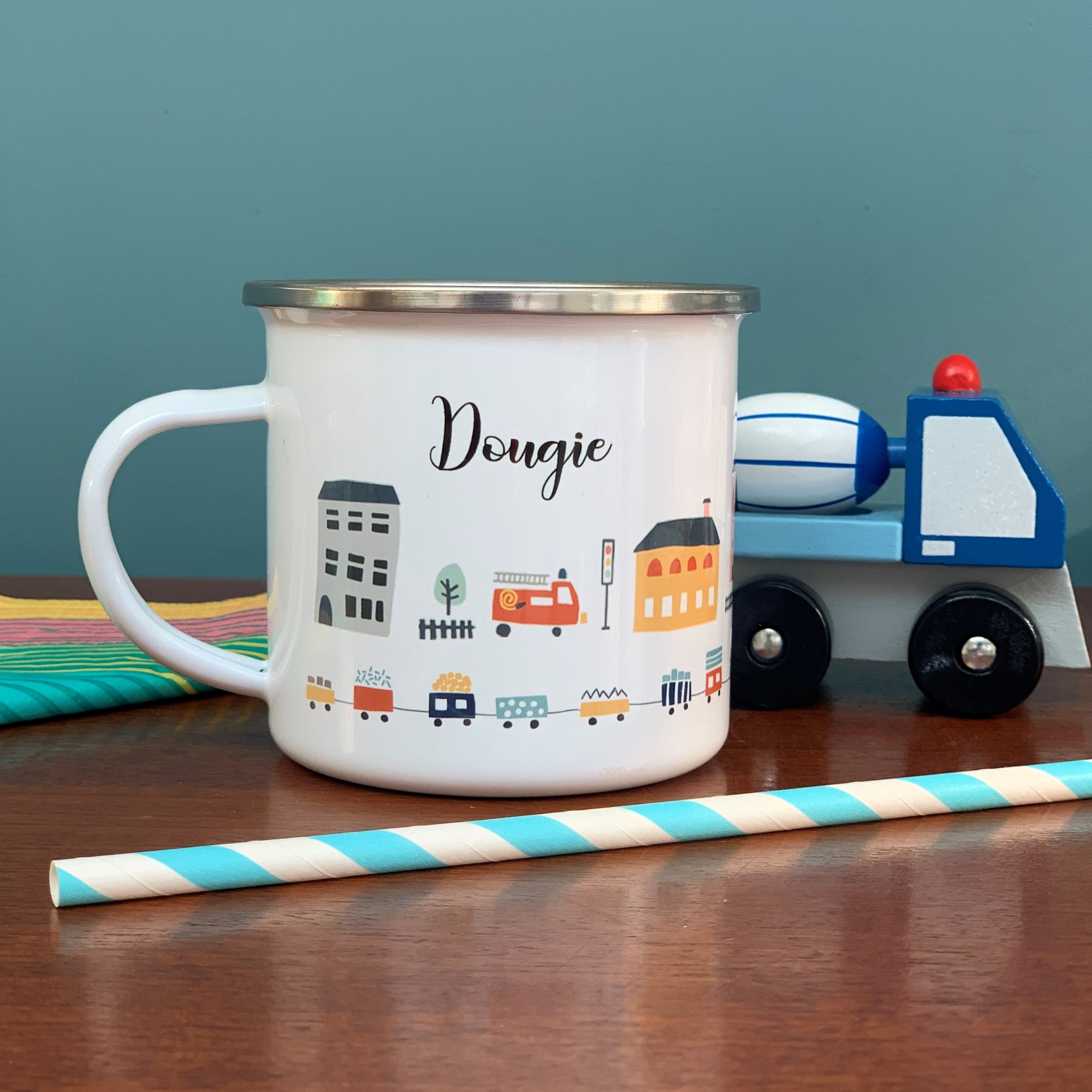 City Scene Personalised Enamel Mug