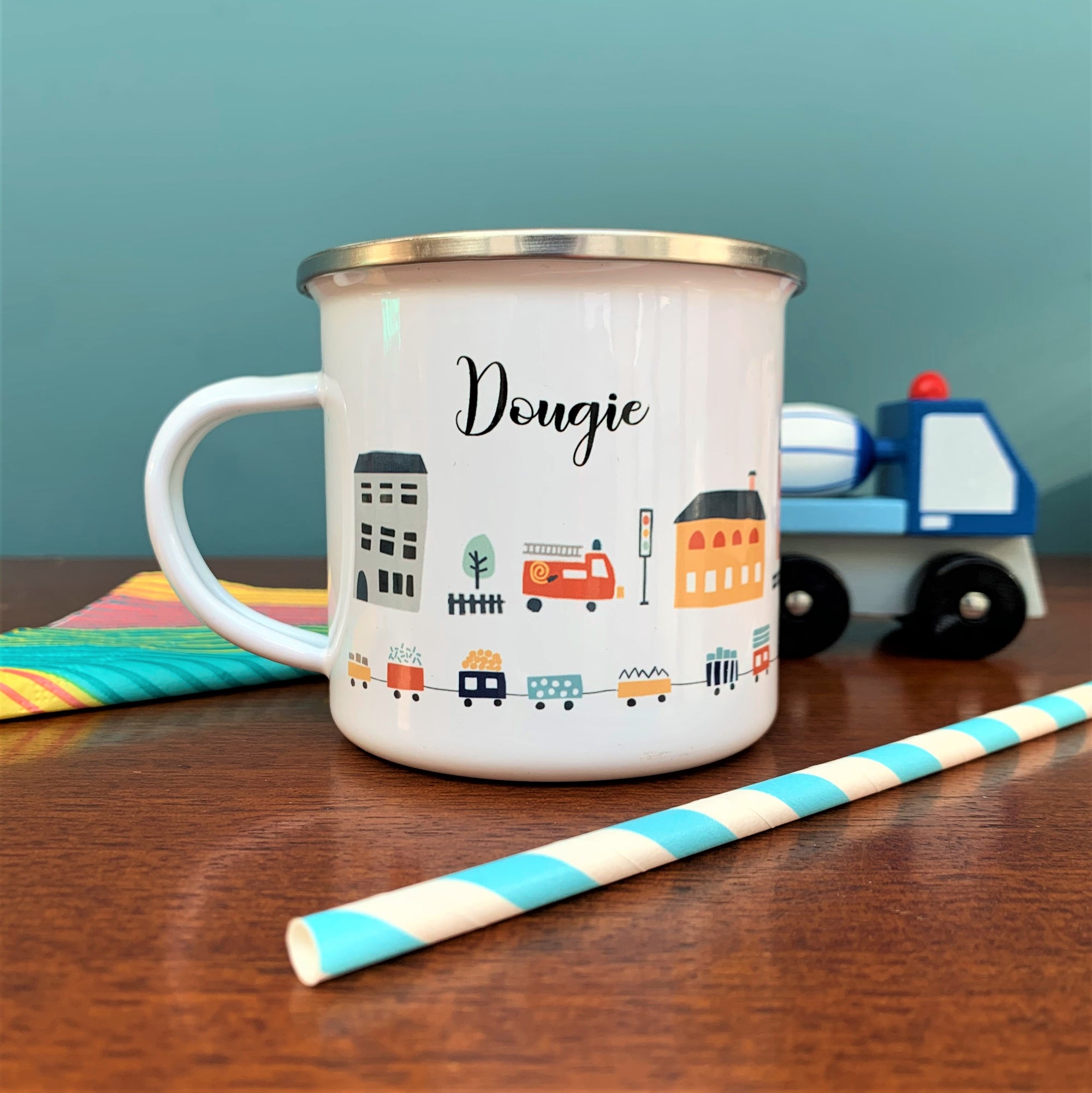 City Scene Personalised Enamel Mug