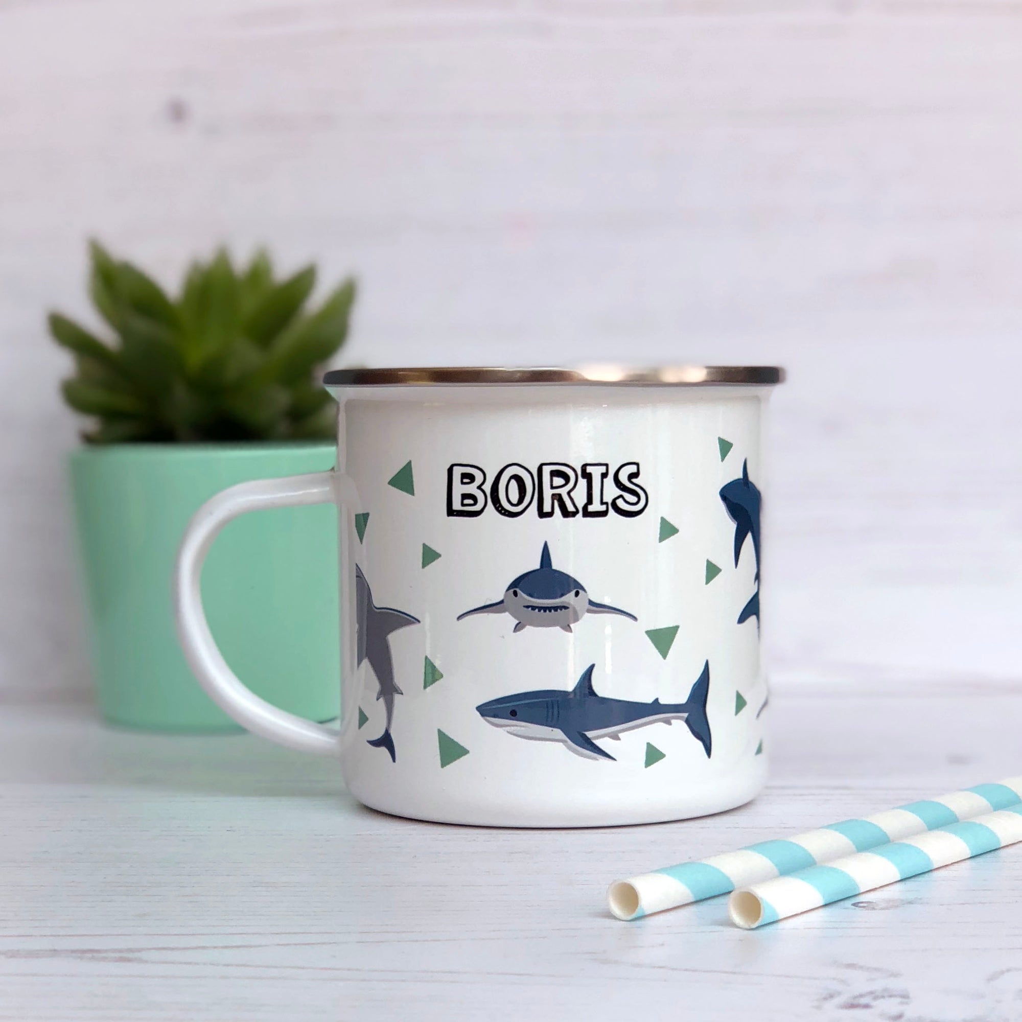 Shark Enamel Mug