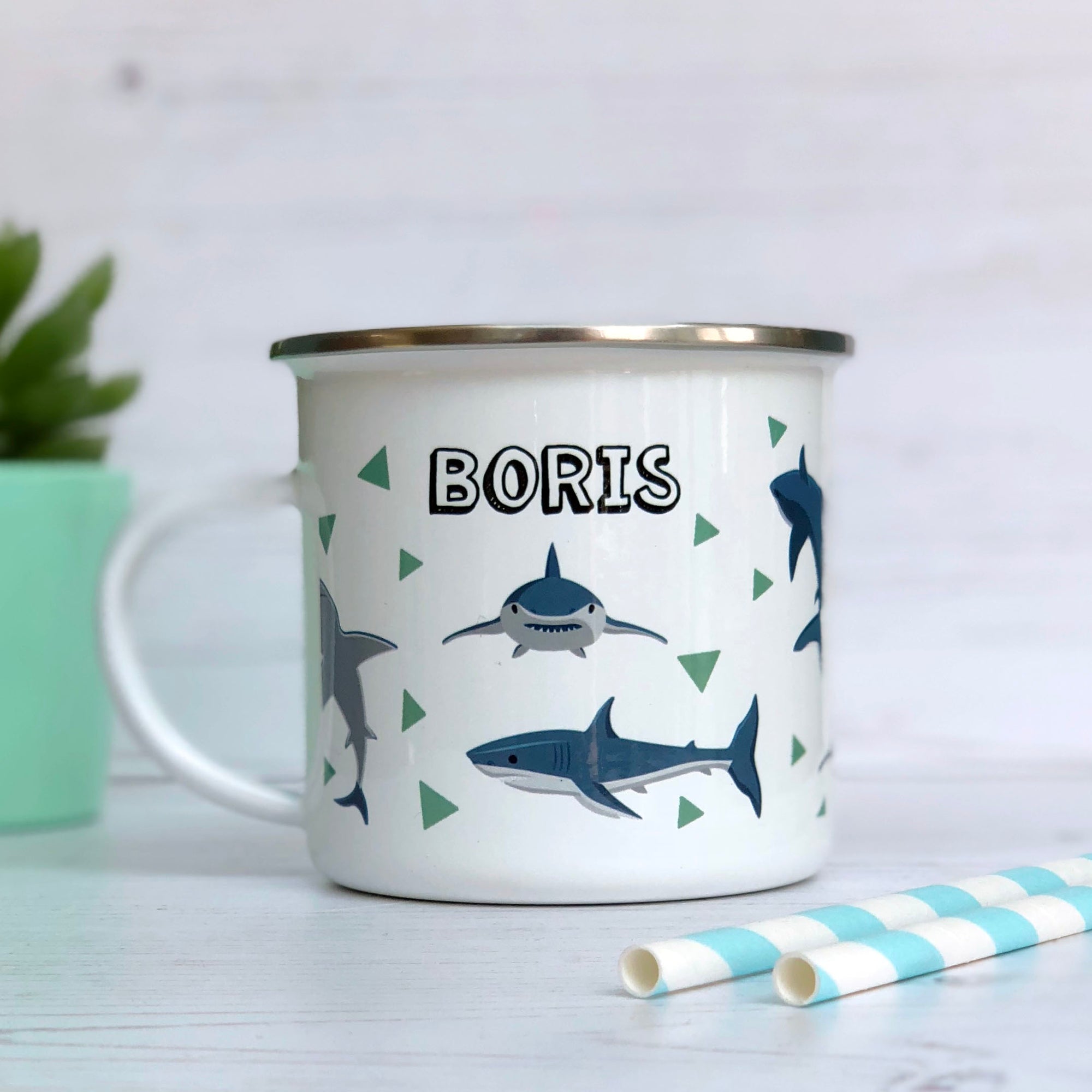 Shark Enamel Mug - Hendog Designs