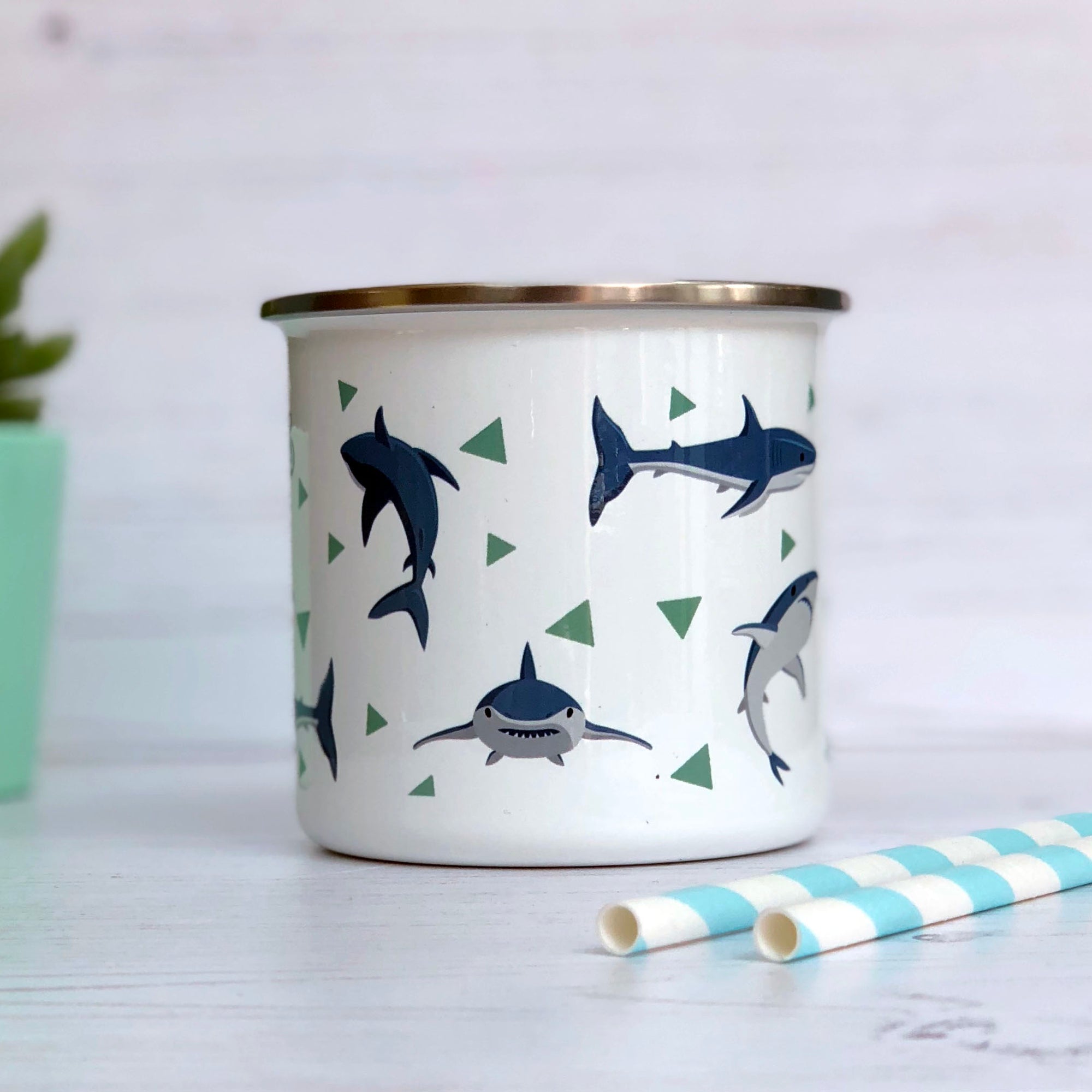 Shark Enamel Mug - Hendog Designs