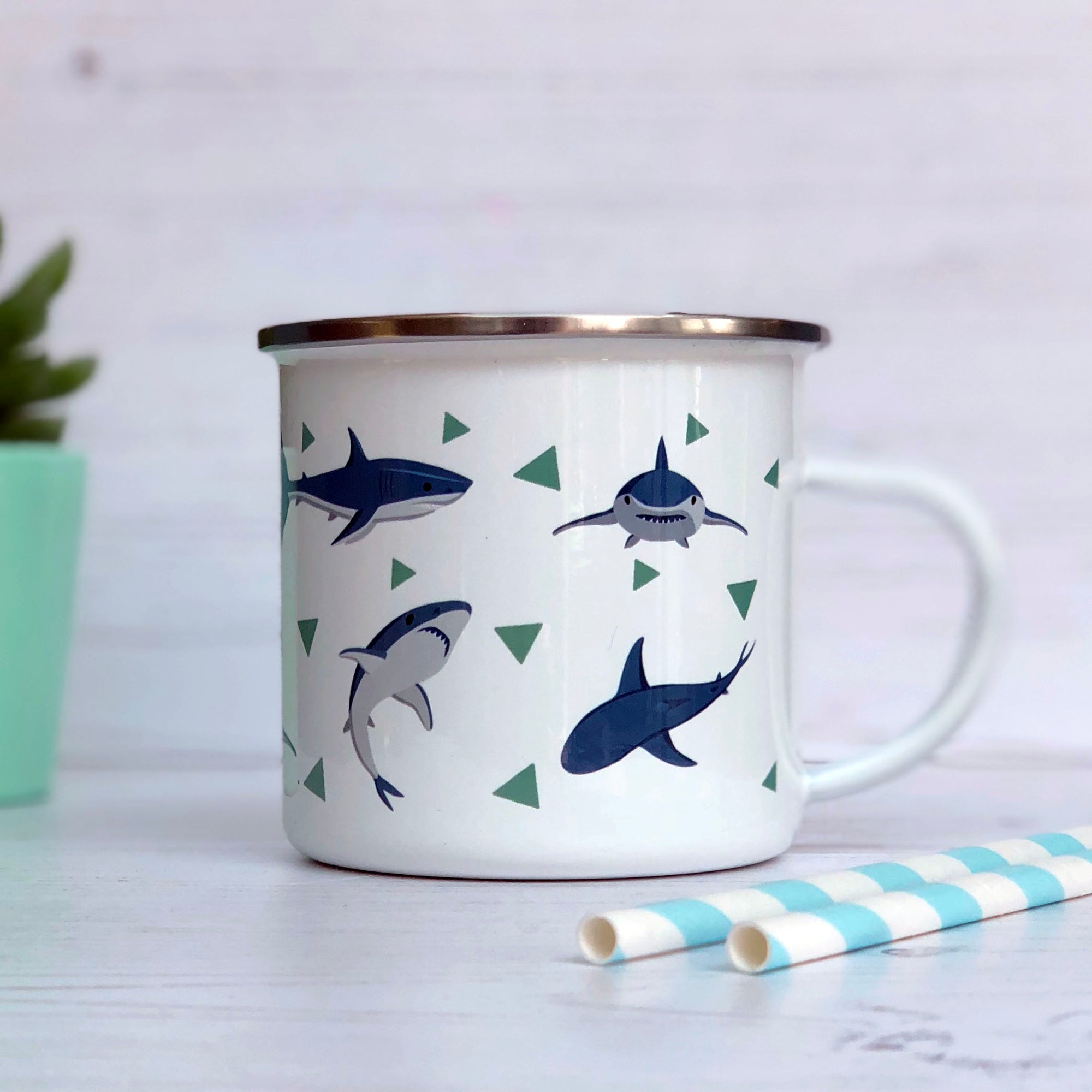 Shark Enamel Mug