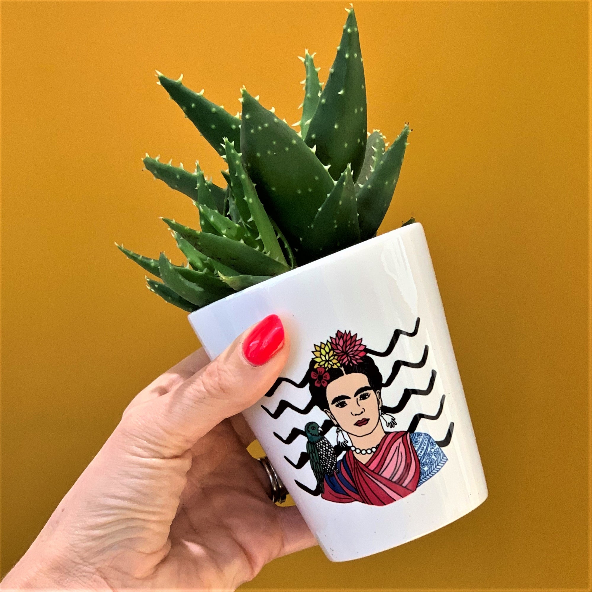 Frida Kahlo Ceramic Flower Pot