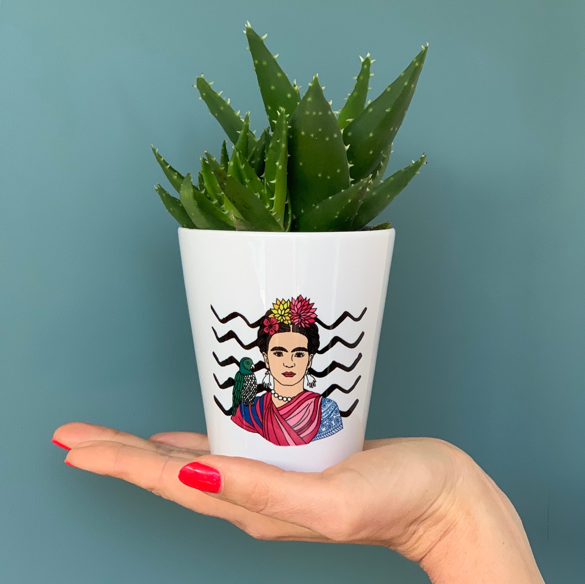 Frida Kahlo Ceramic Flower Pot