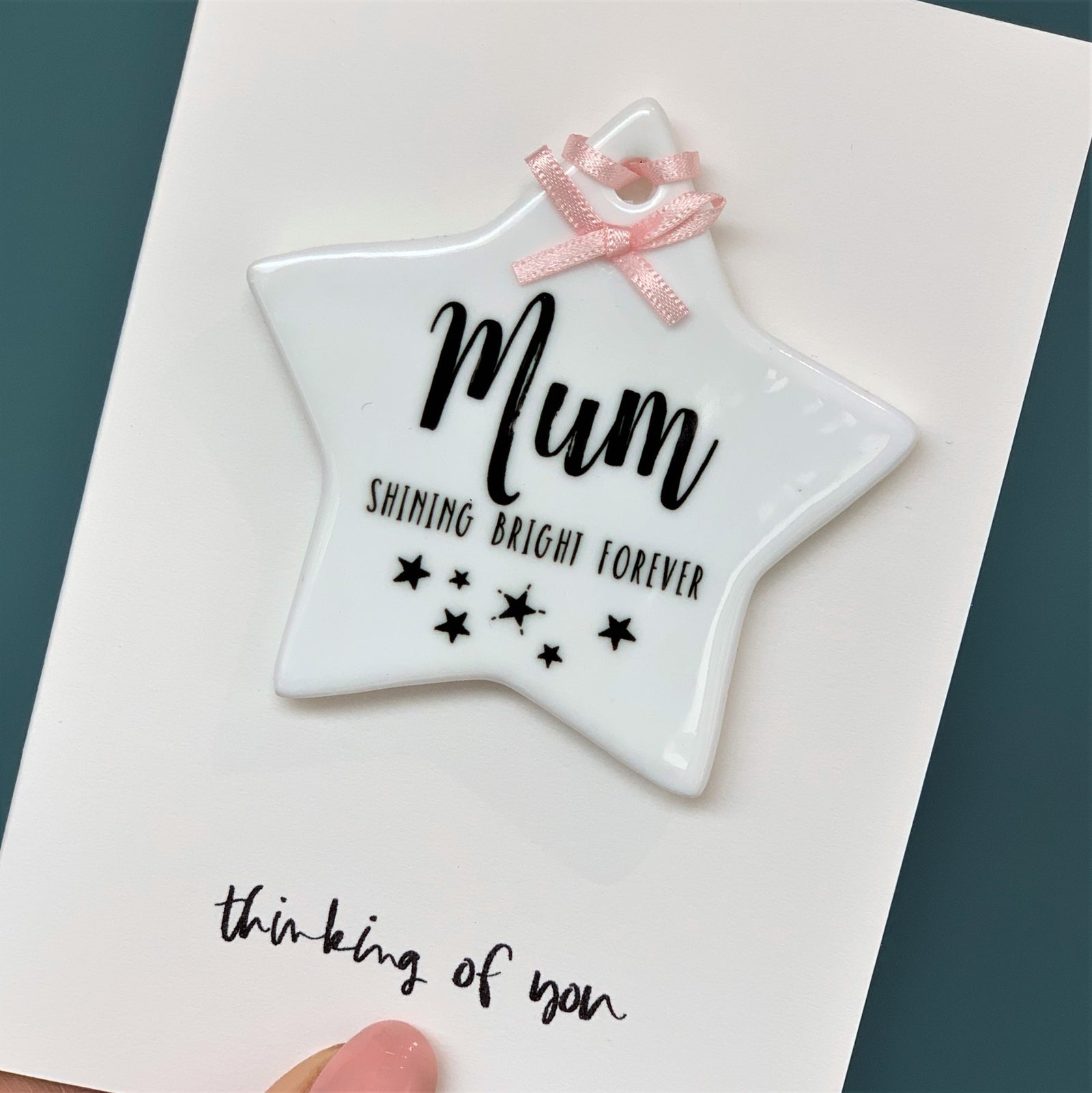 Luxury Memorial Thinking Of You Card With Keepsake - Hendog Designs