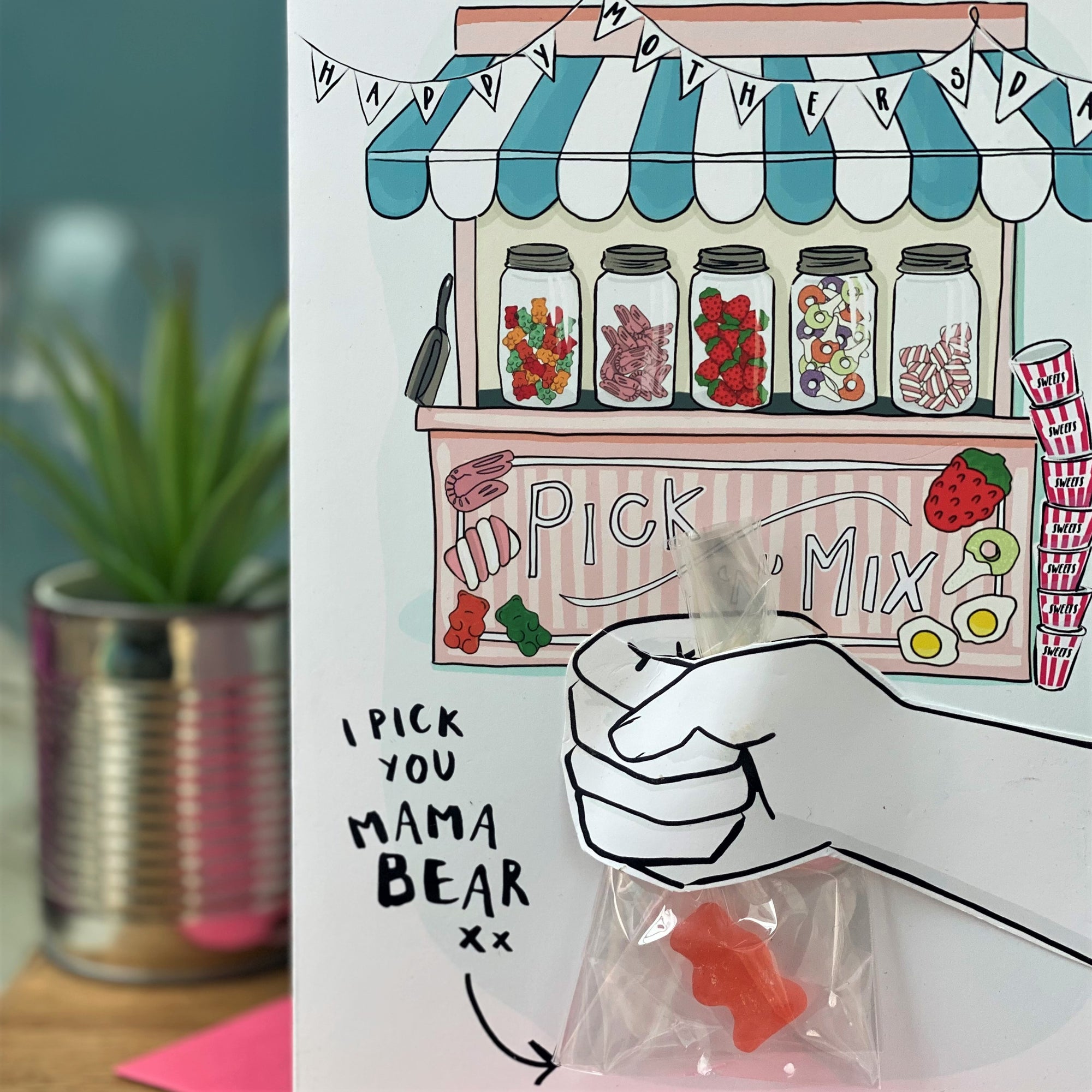 Pick And Mix, I Pick You Mama Bear Card