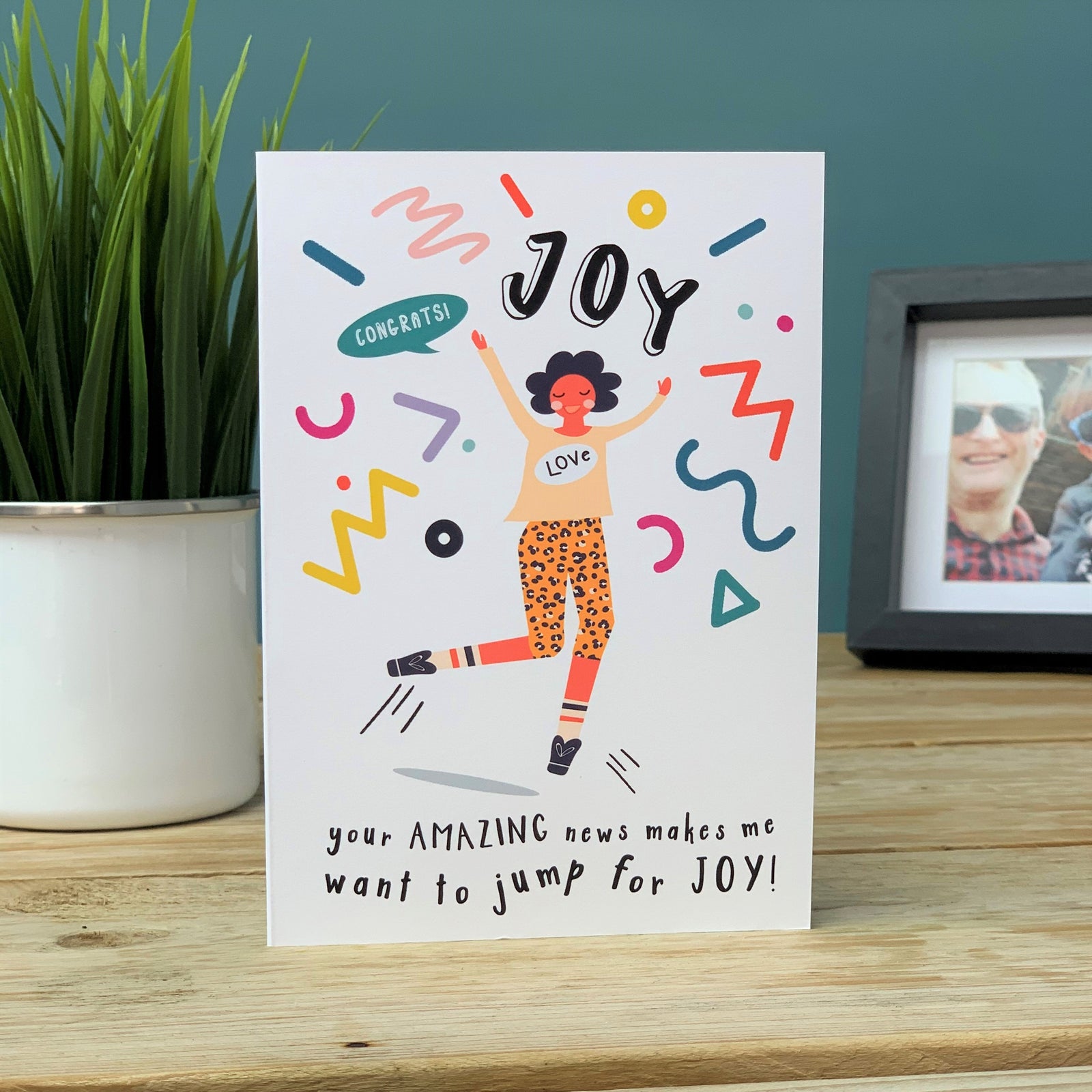 Jumping For Joy Happy News Card