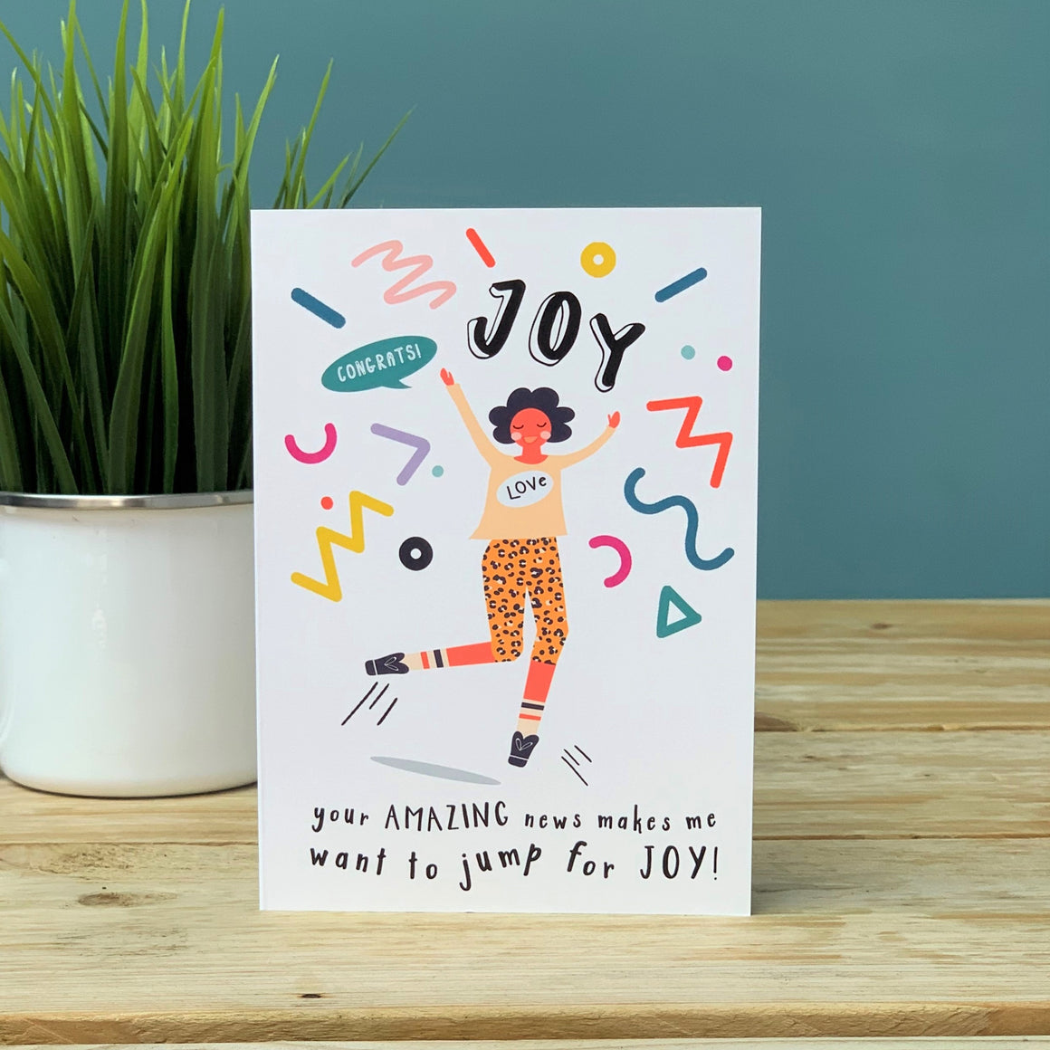 Jumping For Joy Happy News Card