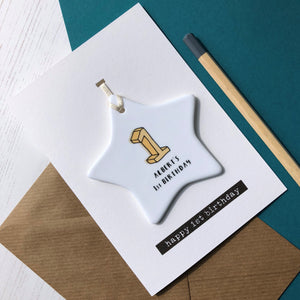Keepsake 1st birthday card