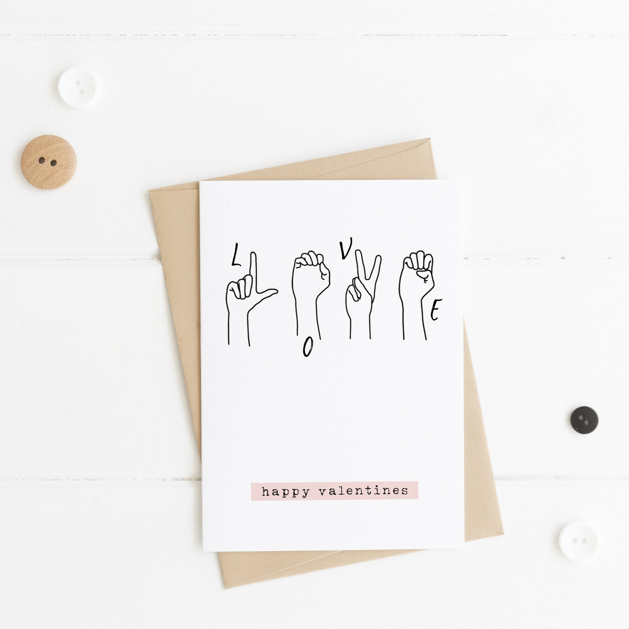 LOVE' in Sign Language Alphabet Greeting Card - Hendog Designs