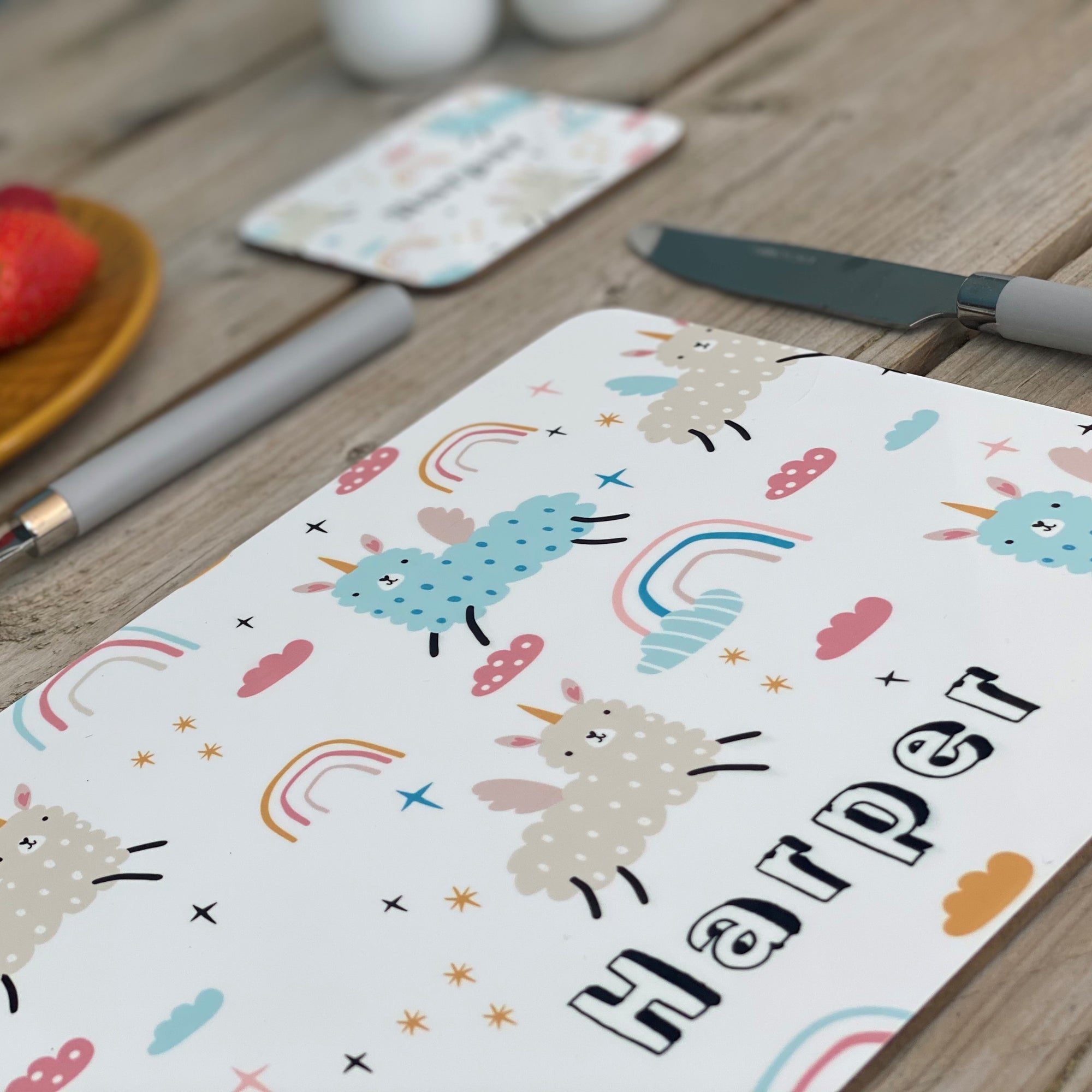 Llamacorns Personalised Placemat