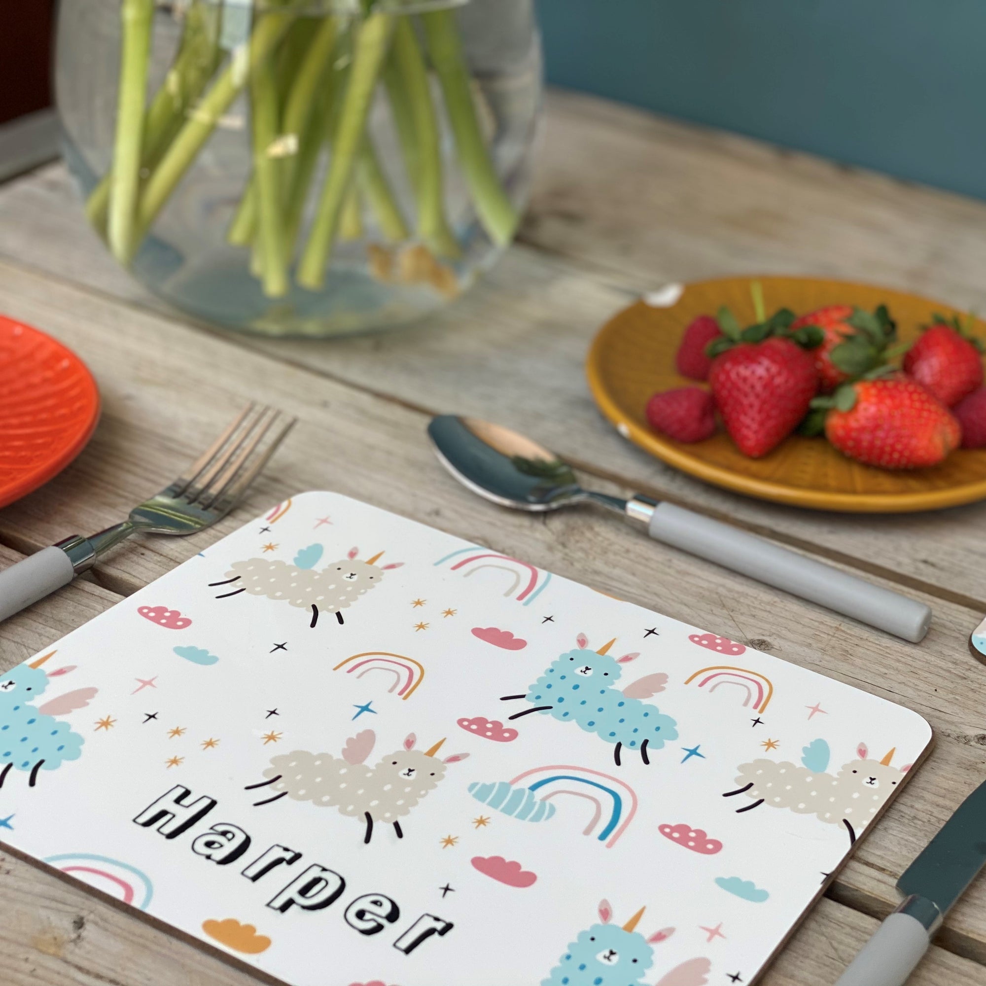 Llamacorns Personalised Placemat