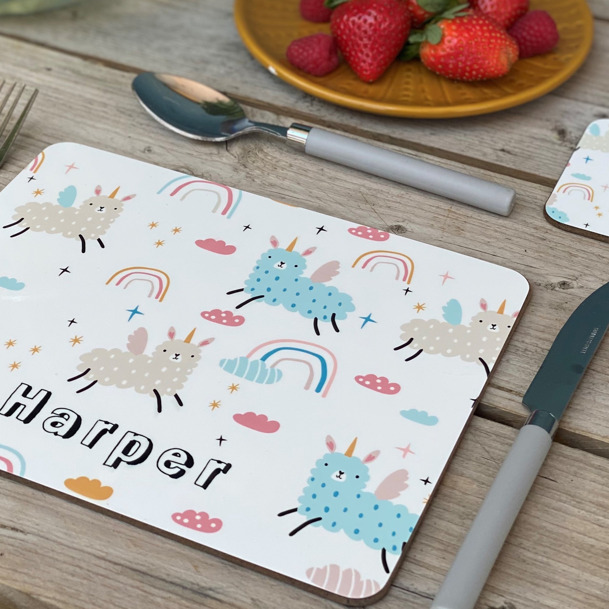 Llamacorns Personalised Placemat