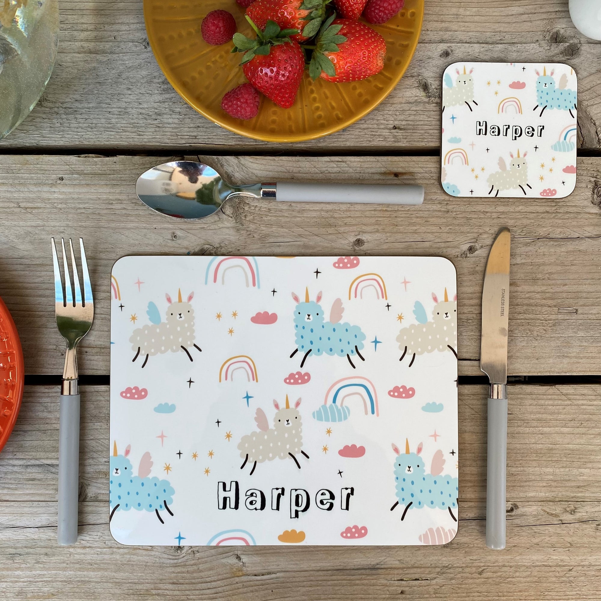 Llamacorns Personalised Placemat