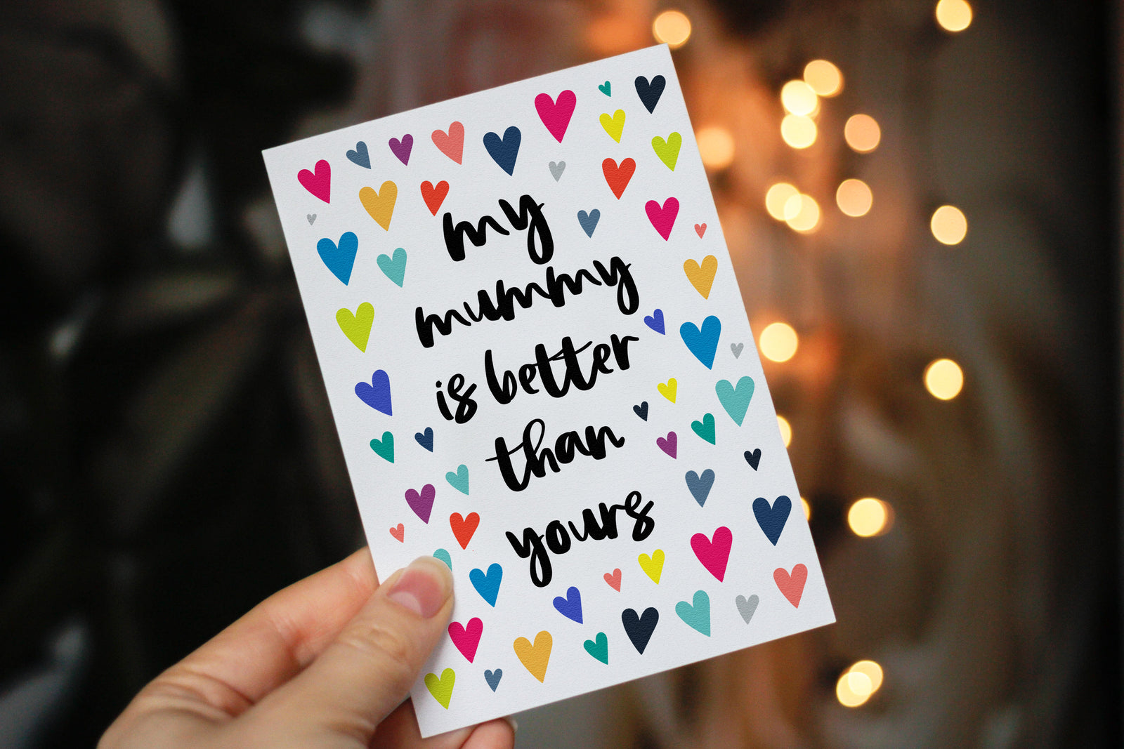 My Mummy Is Better Than Yours Greeting Card - Hendog Designs