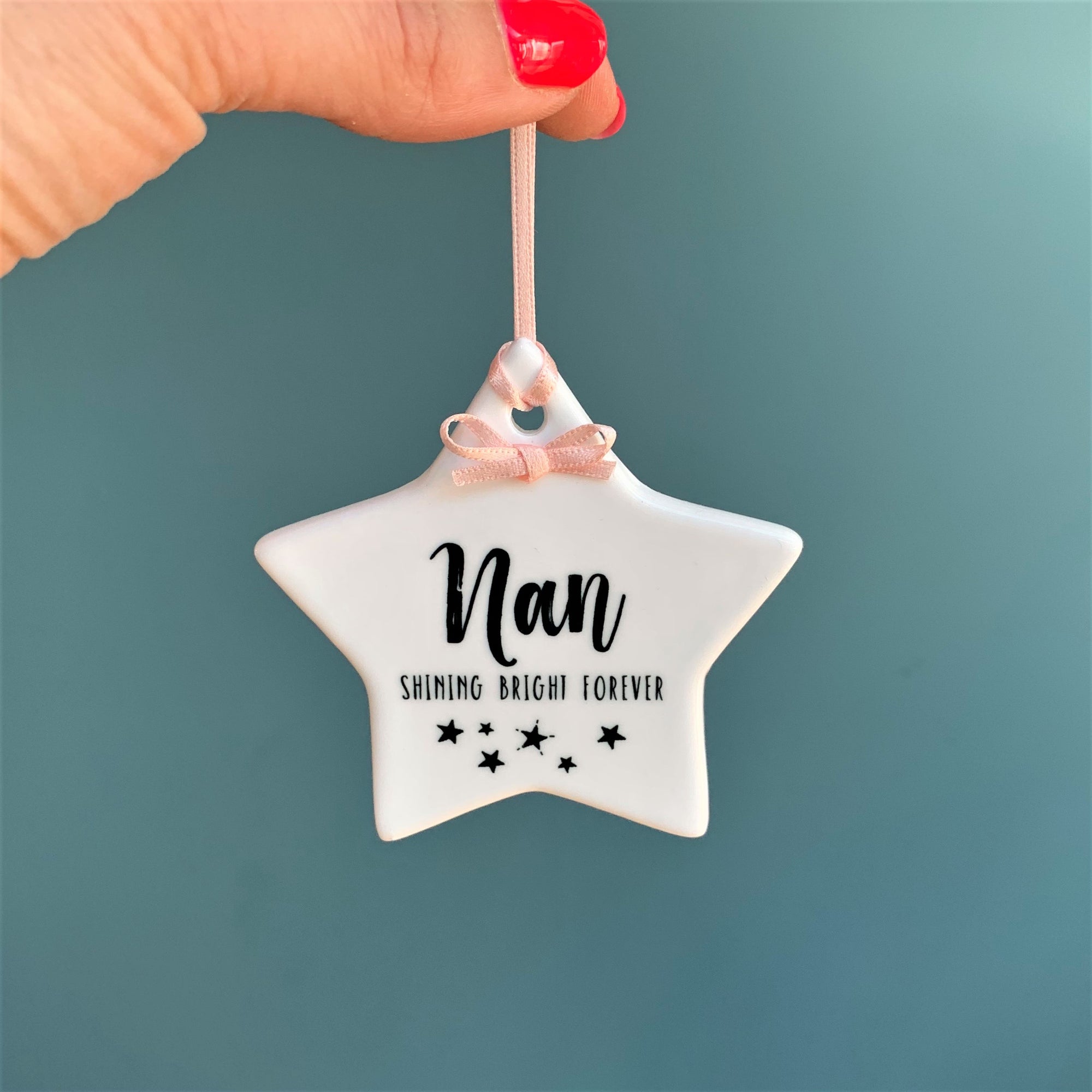 Ceramic Memorial Hanging Star Decoration