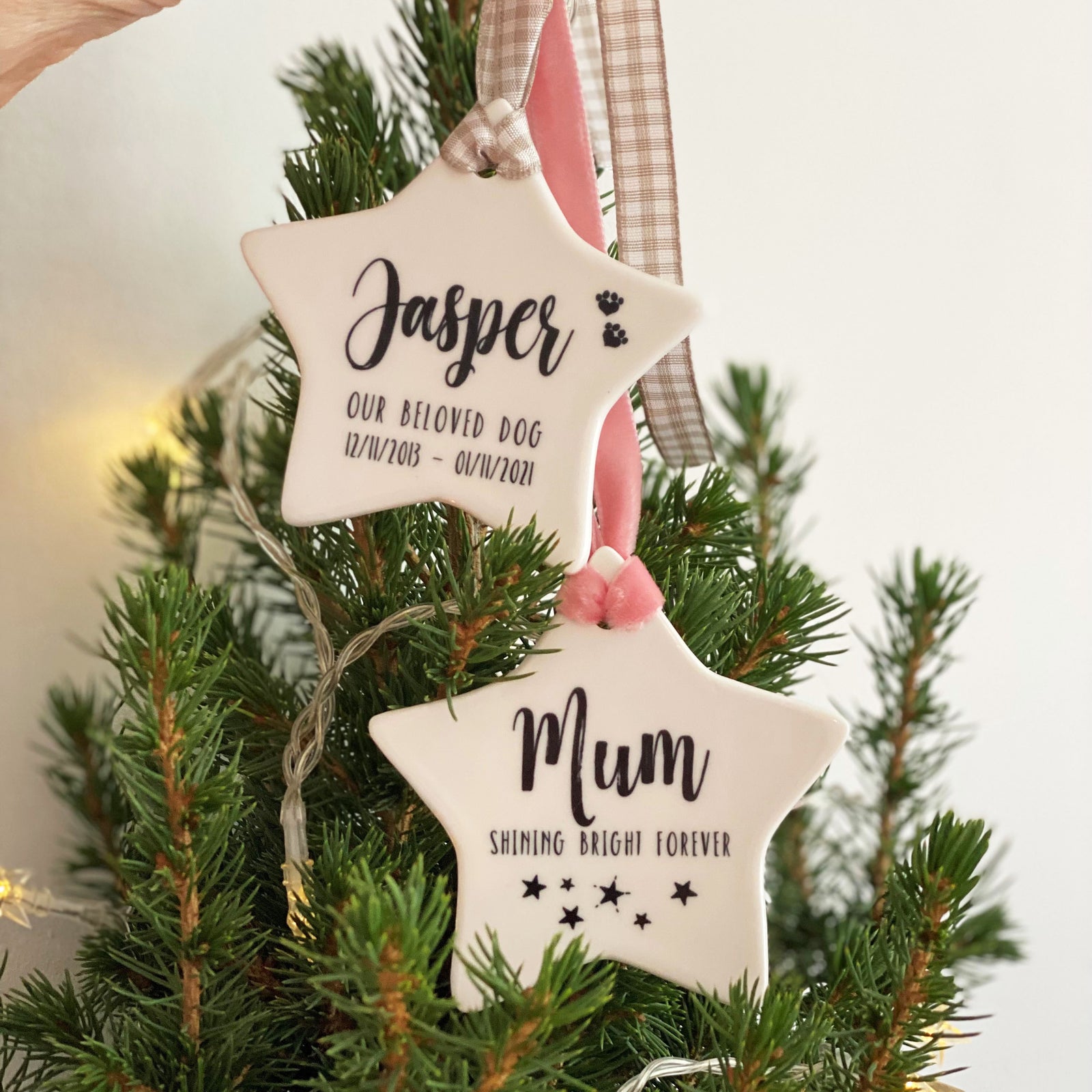 Pet Memorial Hanging Star Decoration - Hendog Designs