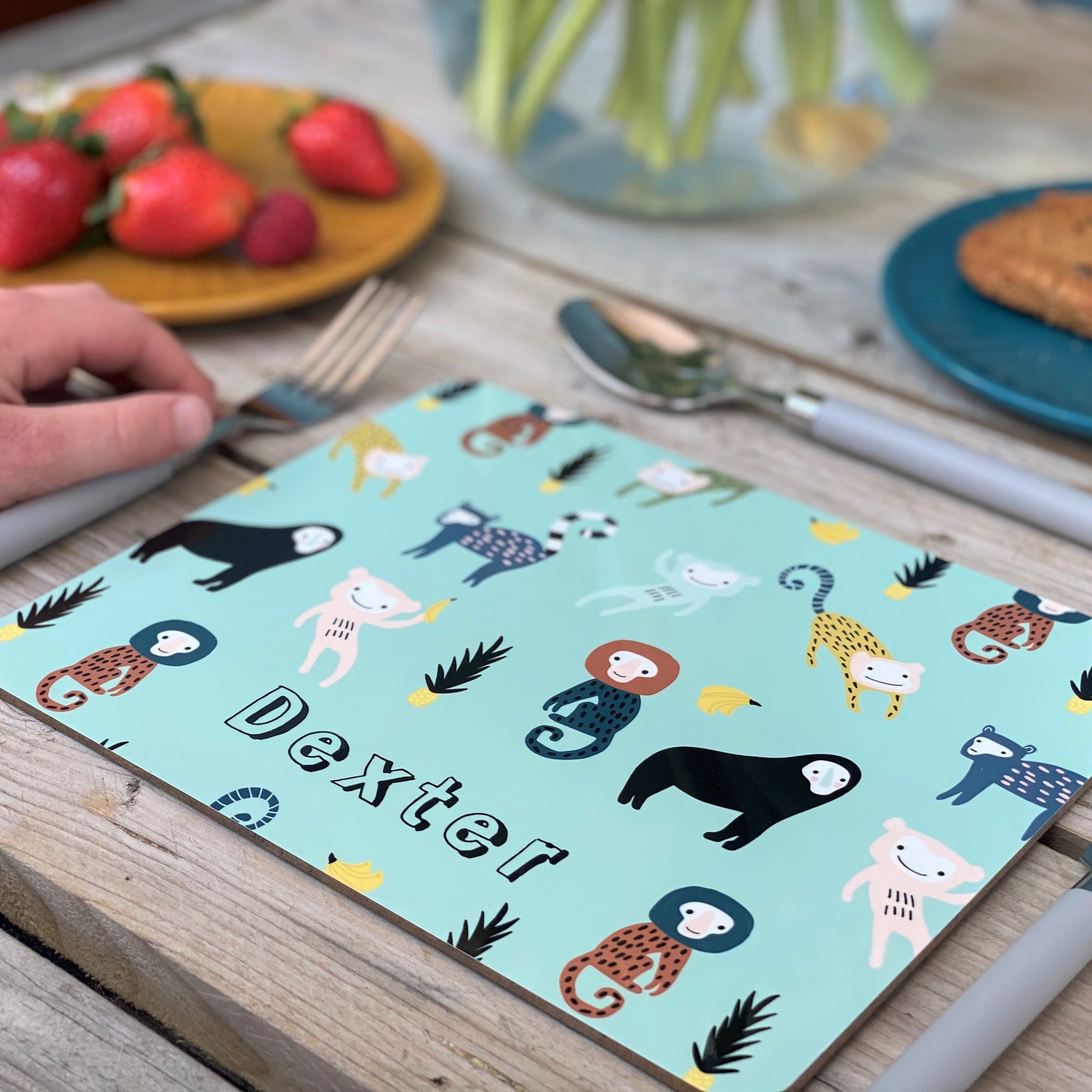 Monkeys Personalised Placemat - for boys and girls