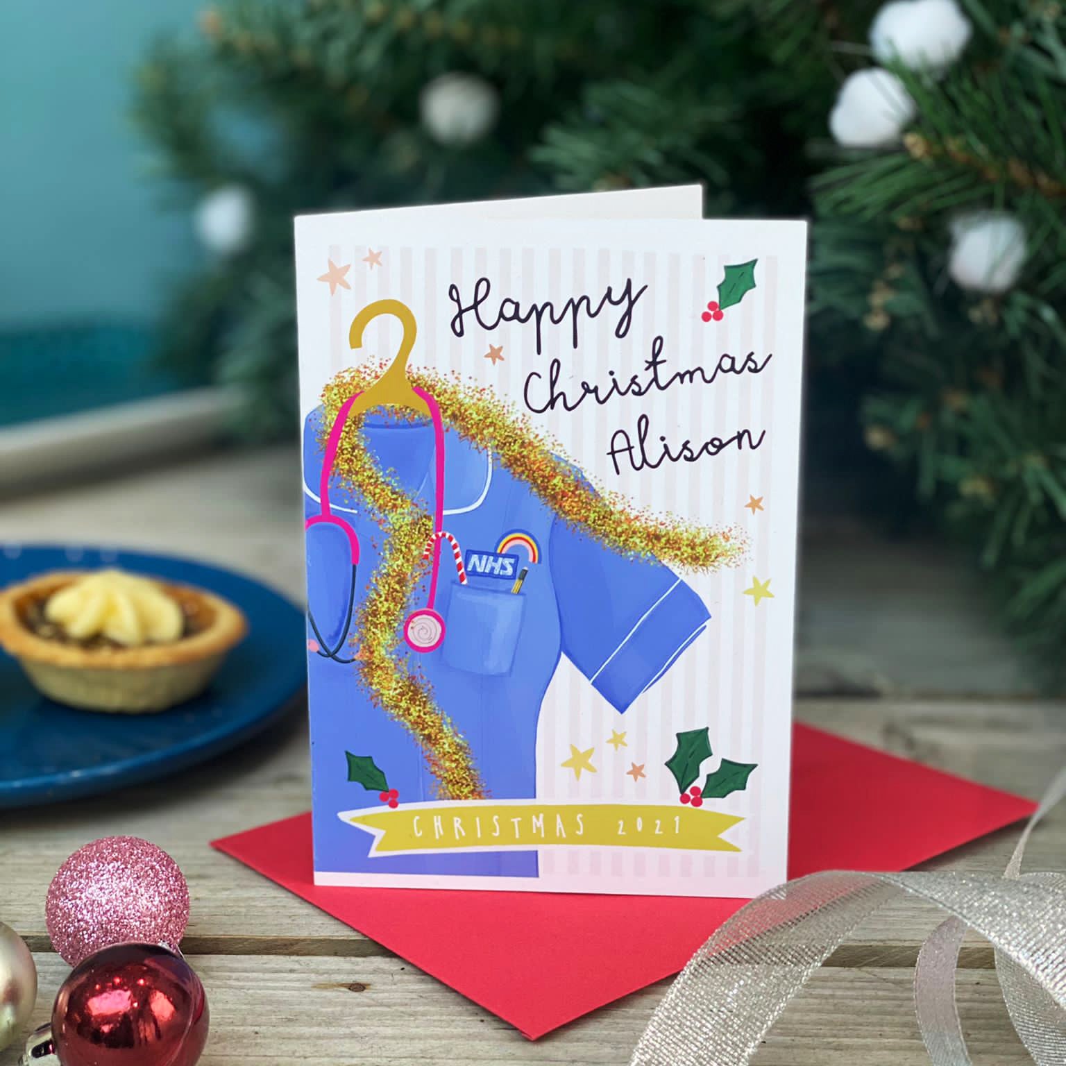 Nurses Happy Christmas Card