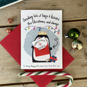 Sending a Christmas Kiss Token Greeting Card