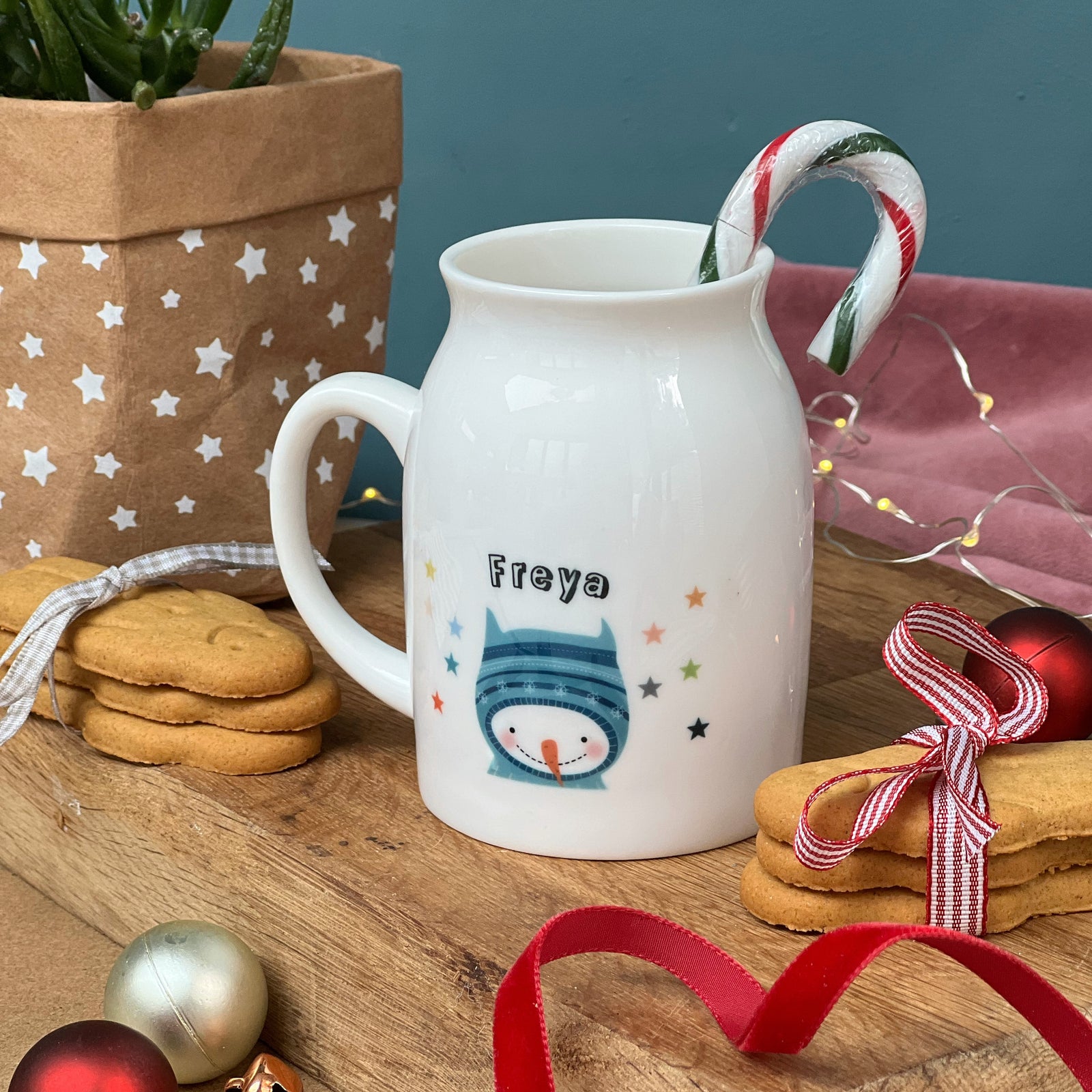 Christmas eve mug with snowman 